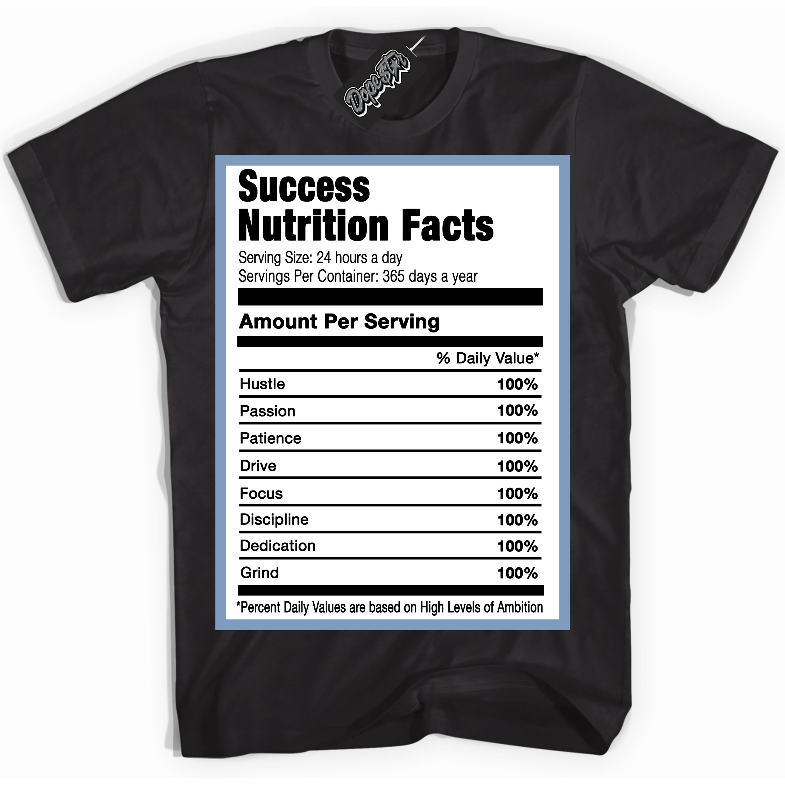 Cool Black Shirt with “ Success Nutrition” design that perfectly matches Reverse Oreo 6s Sneakers.