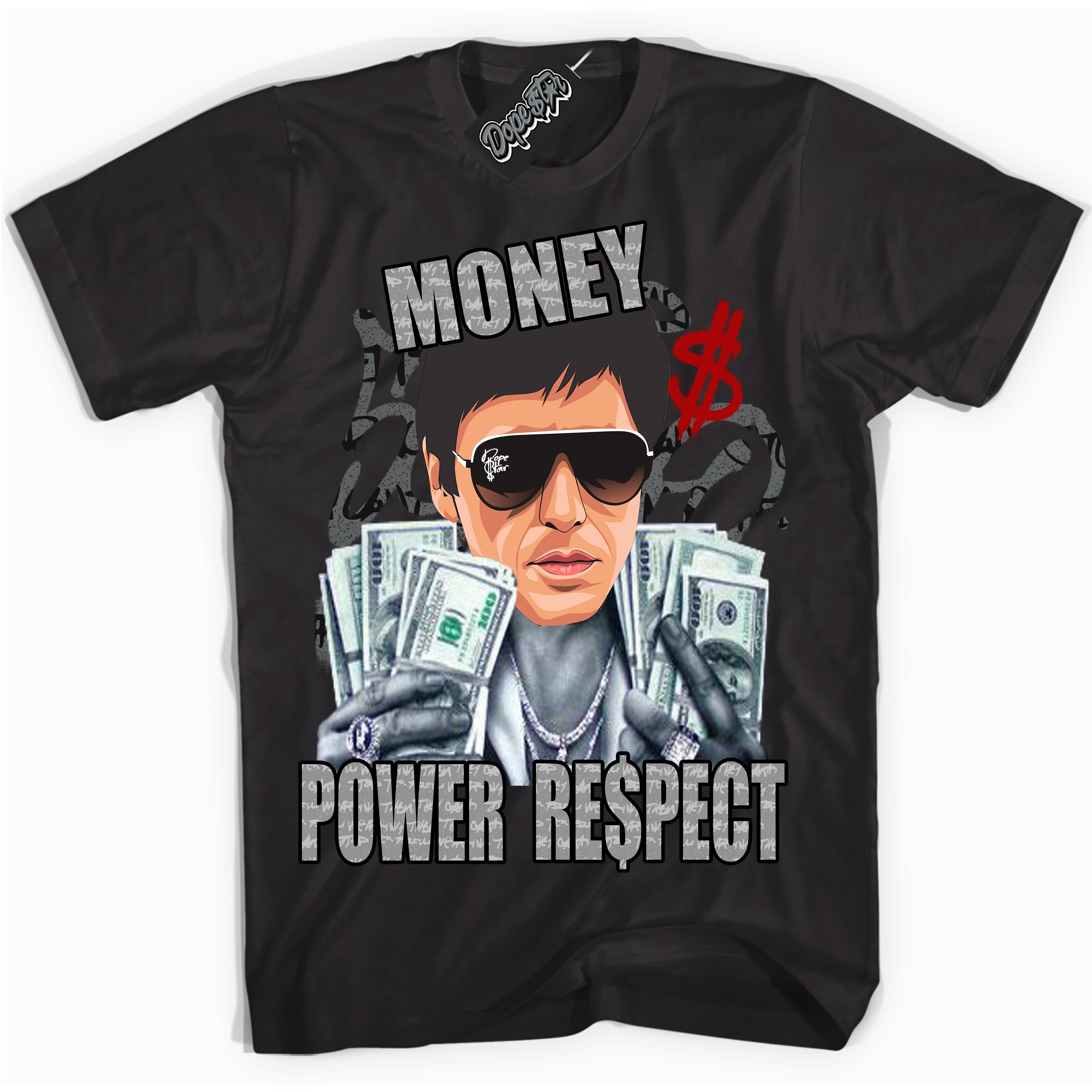 Cool Black Shirt with “ Tony Montana ” design that perfectly matches Rebellionaire 1s Sneakers.