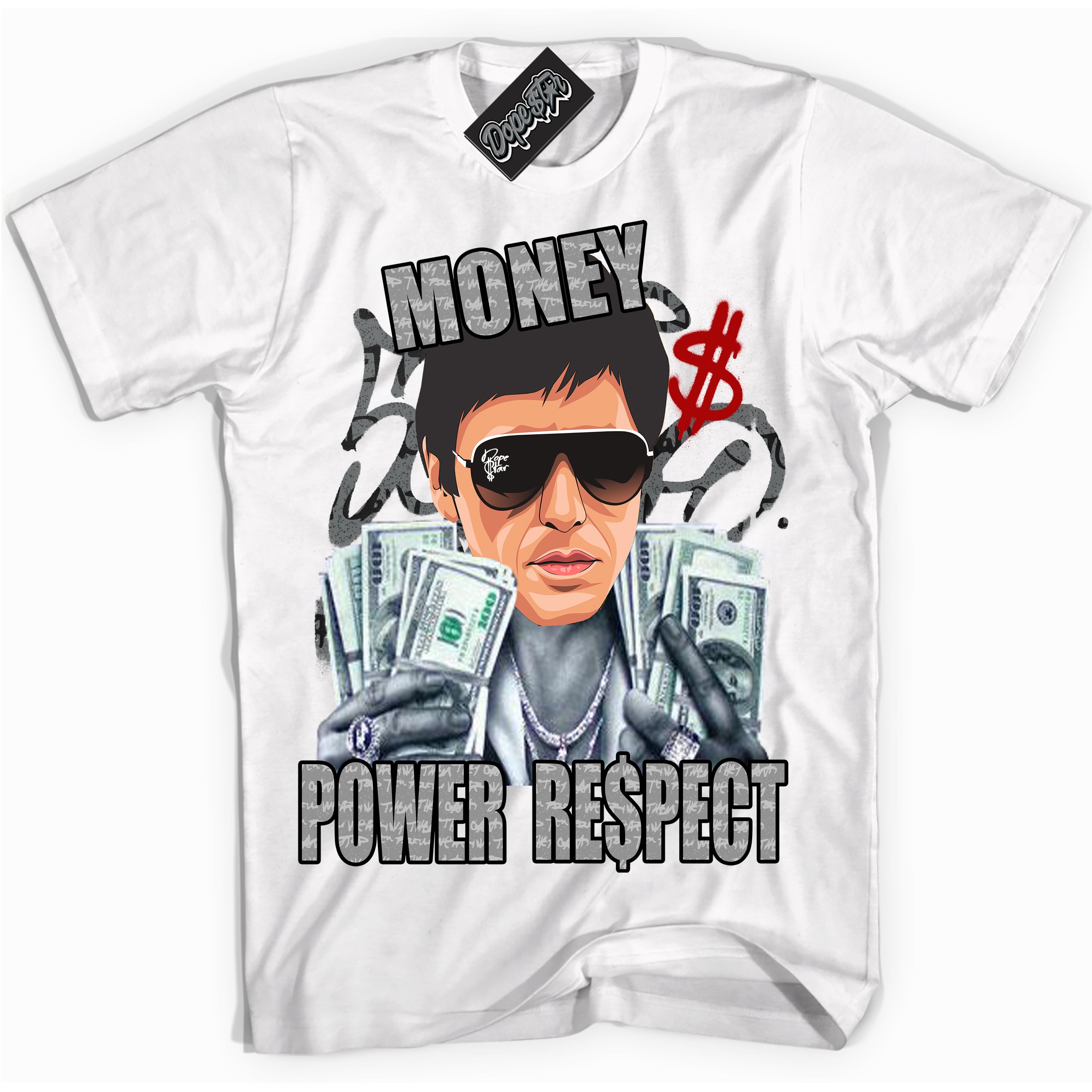 Cool White Shirt with “ Tony Montana ” design that perfectly matches Rebellionaire 1s Sneakers.