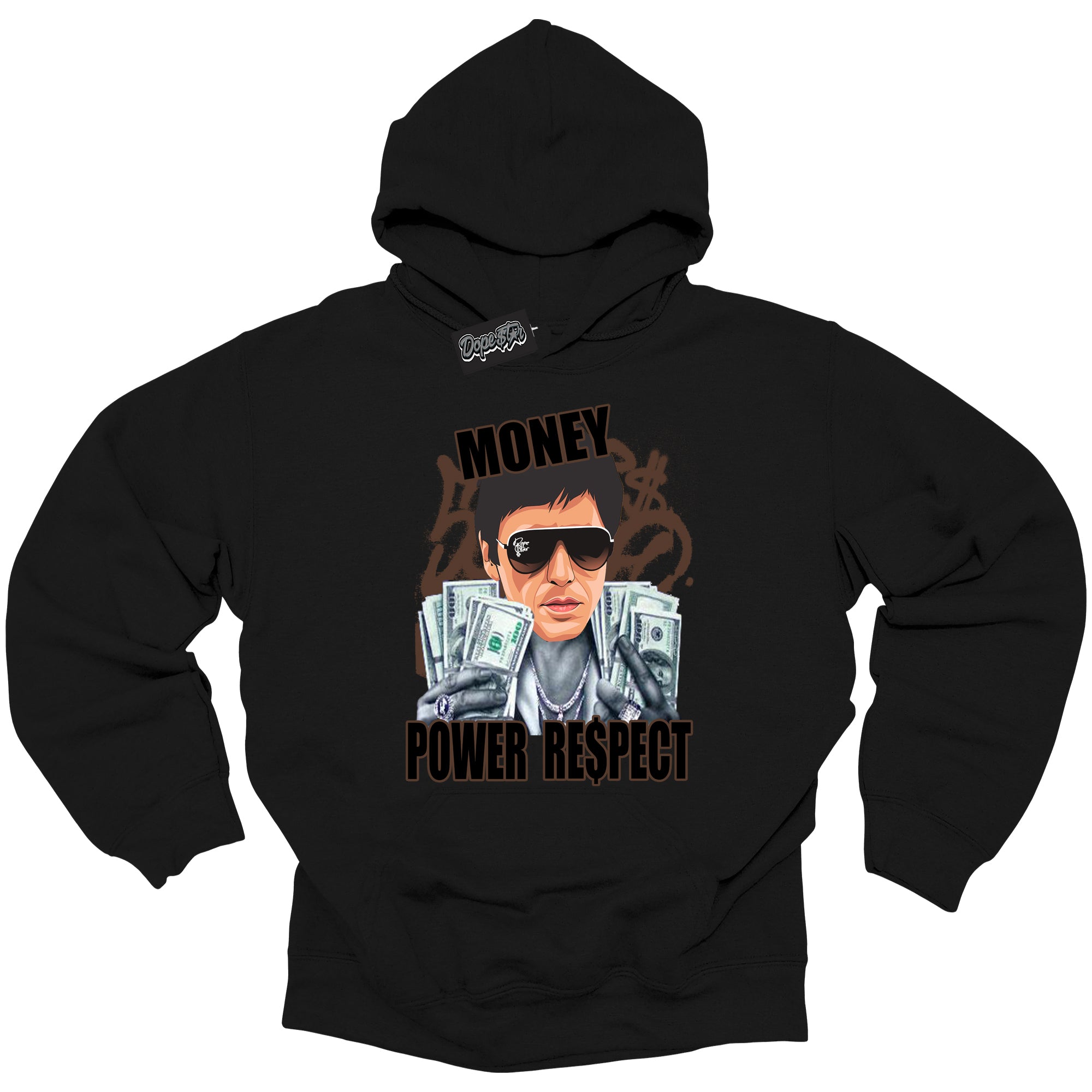Cool Black Graphic DopeStar Hoodie with “ Tony Montana “ print, that perfectly matches Palomino 1s sneakers