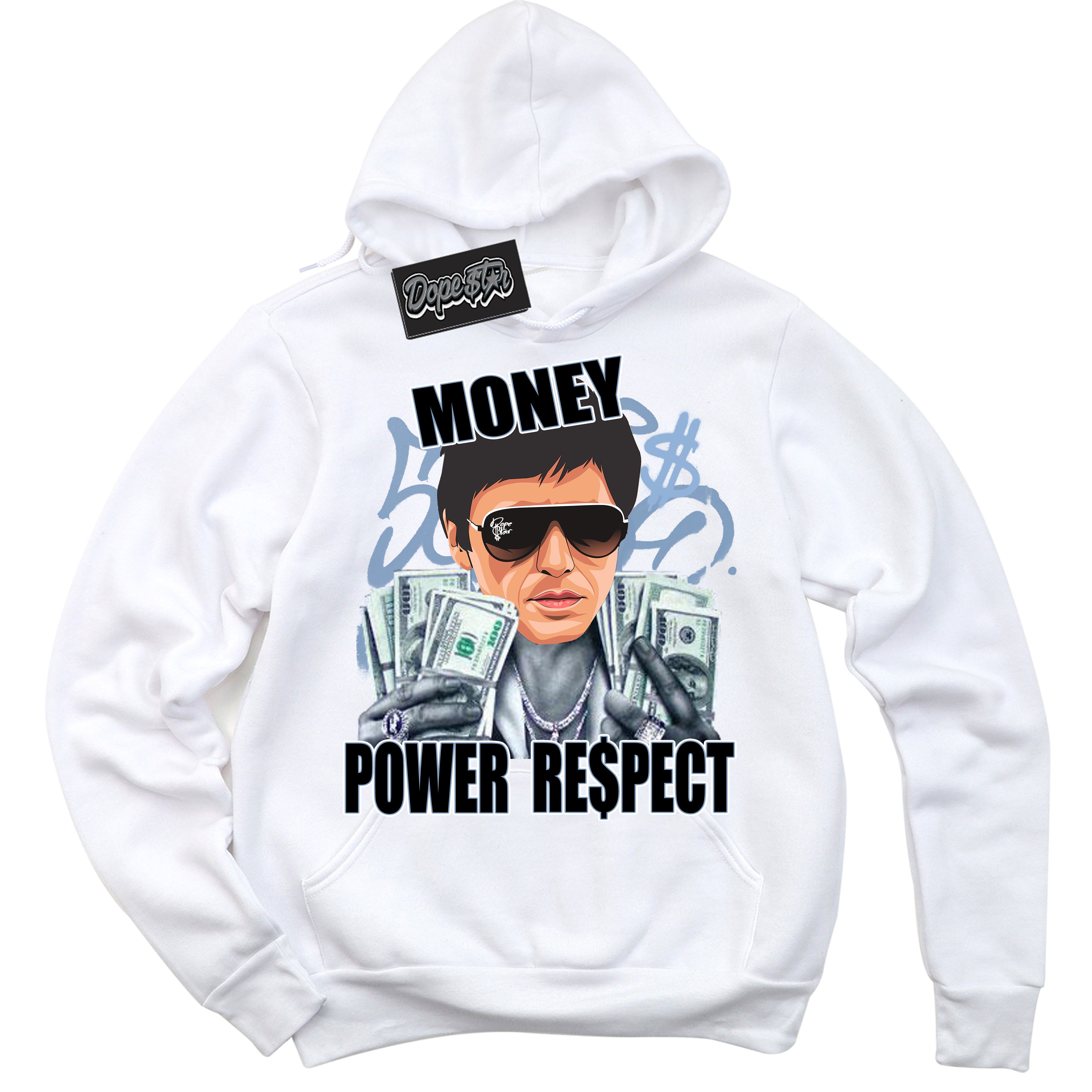 Cool White Hoodie with “ Tony Montana ”  design that Perfectly Matches Reverse Oreo 6s Sneakers.