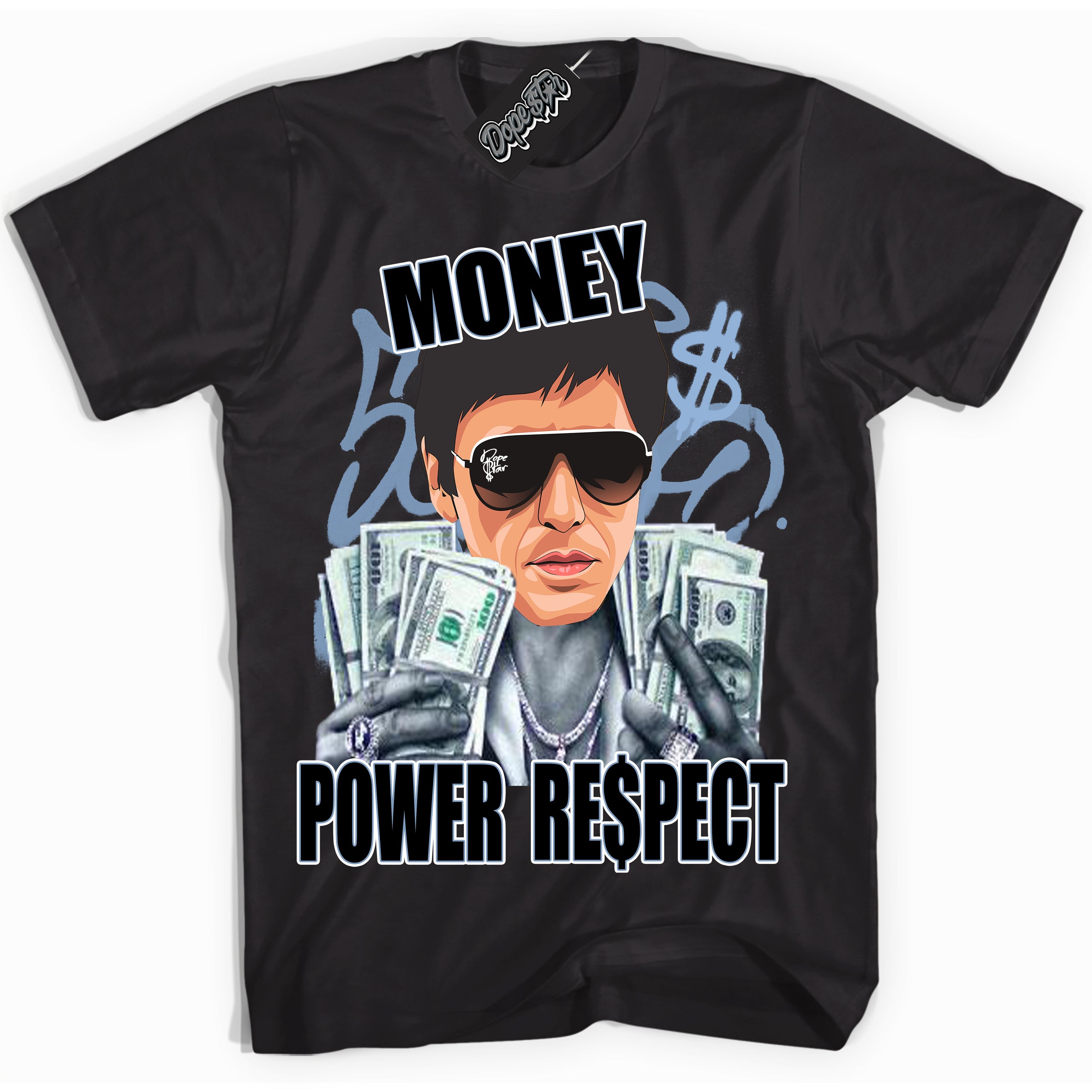 Cool Black Shirt with “ Tony Montana” design that perfectly matches Reverse Oreo 6s Sneakers.