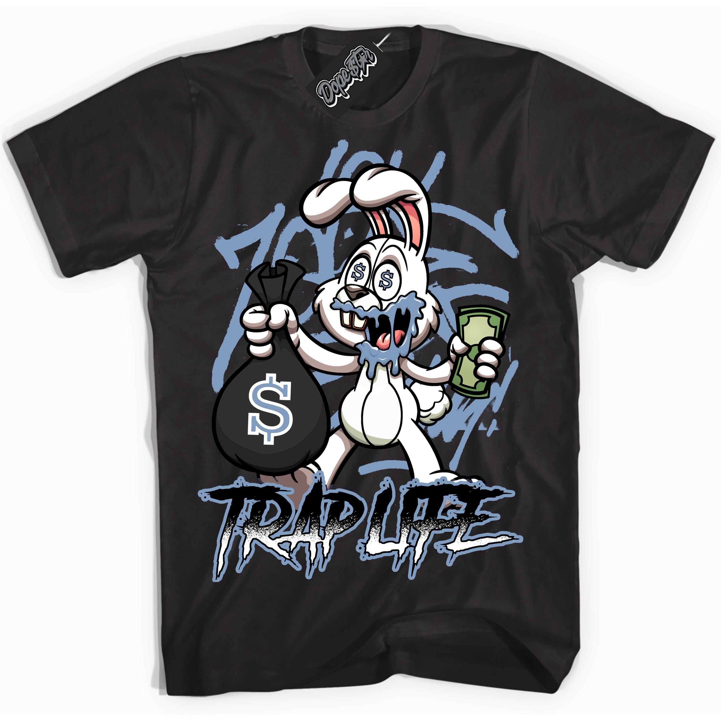 Cool Black Shirt with “ Trap Rabbit” design that perfectly matches Reverse Oreo 6s Sneakers.