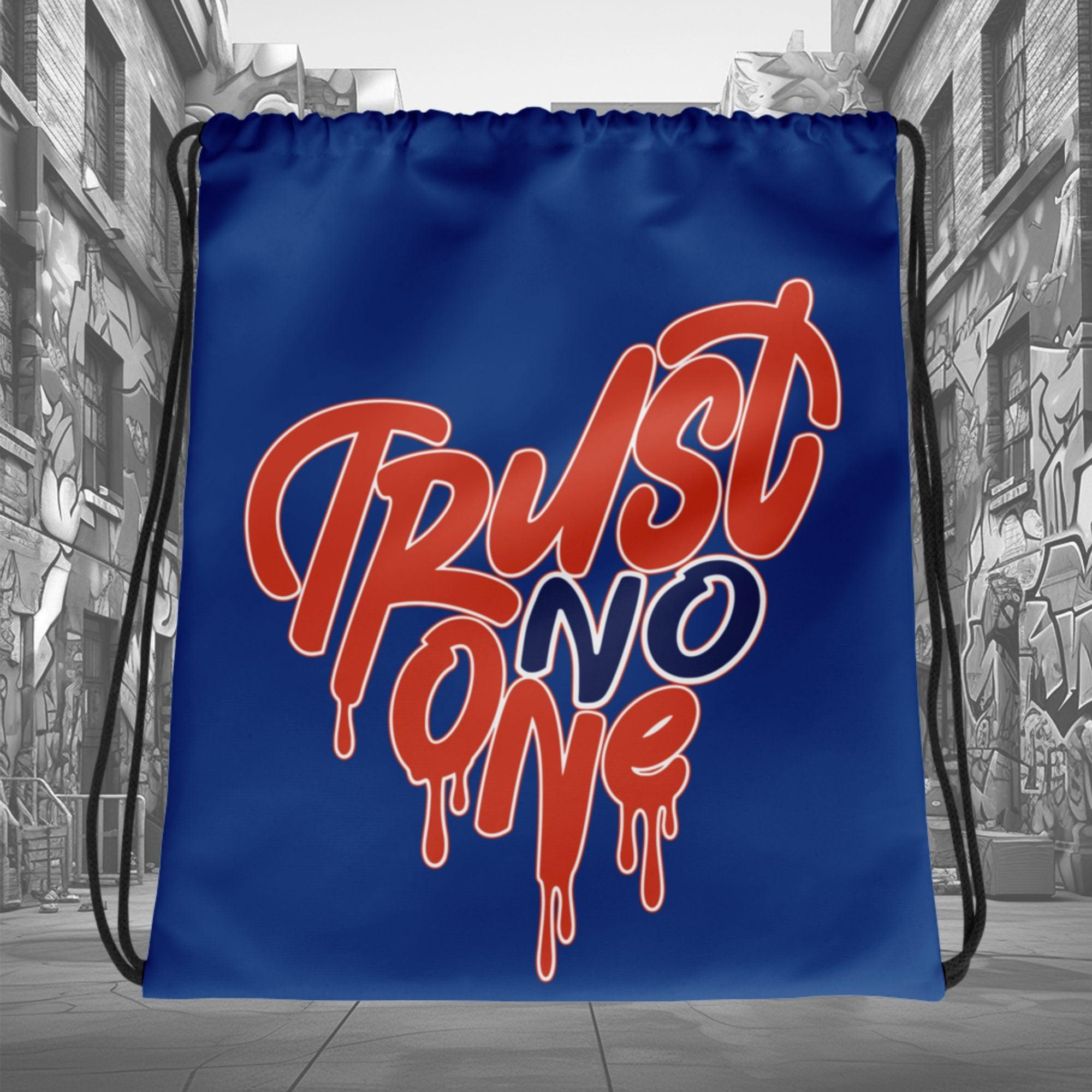 Trust No One Heart Drawstring Bag Nike Dunk High Knicks photo