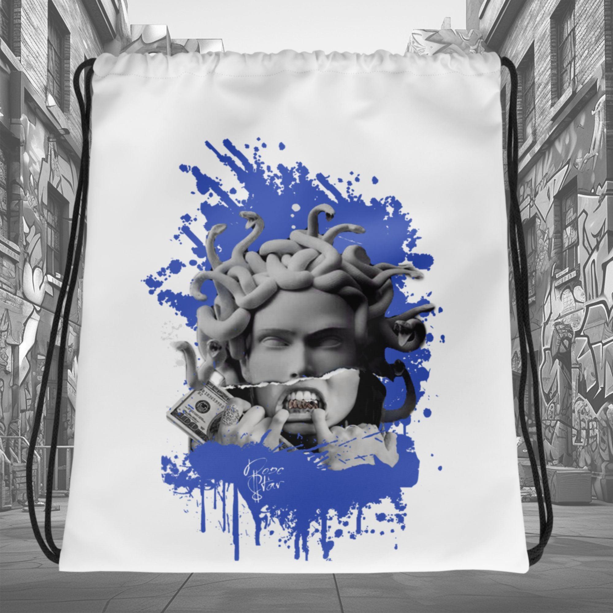 Amazing White MEDUSA Drawstring Bag Nike Dunk Disrupt 2 Hyper Royal photo.