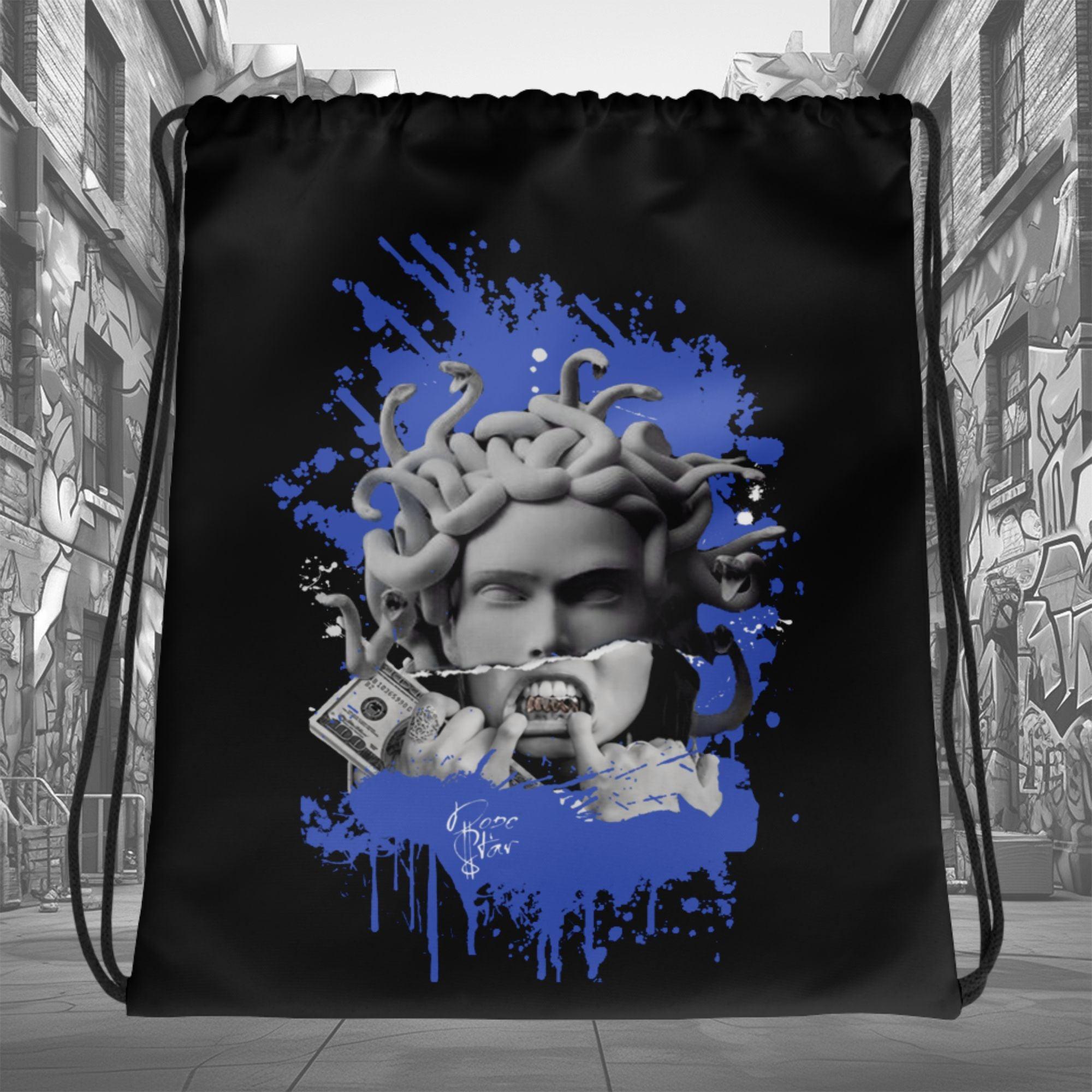 Amazing Black MEDUSA Drawstring Bag Nike Dunk Disrupt 2 Hyper Royal photo