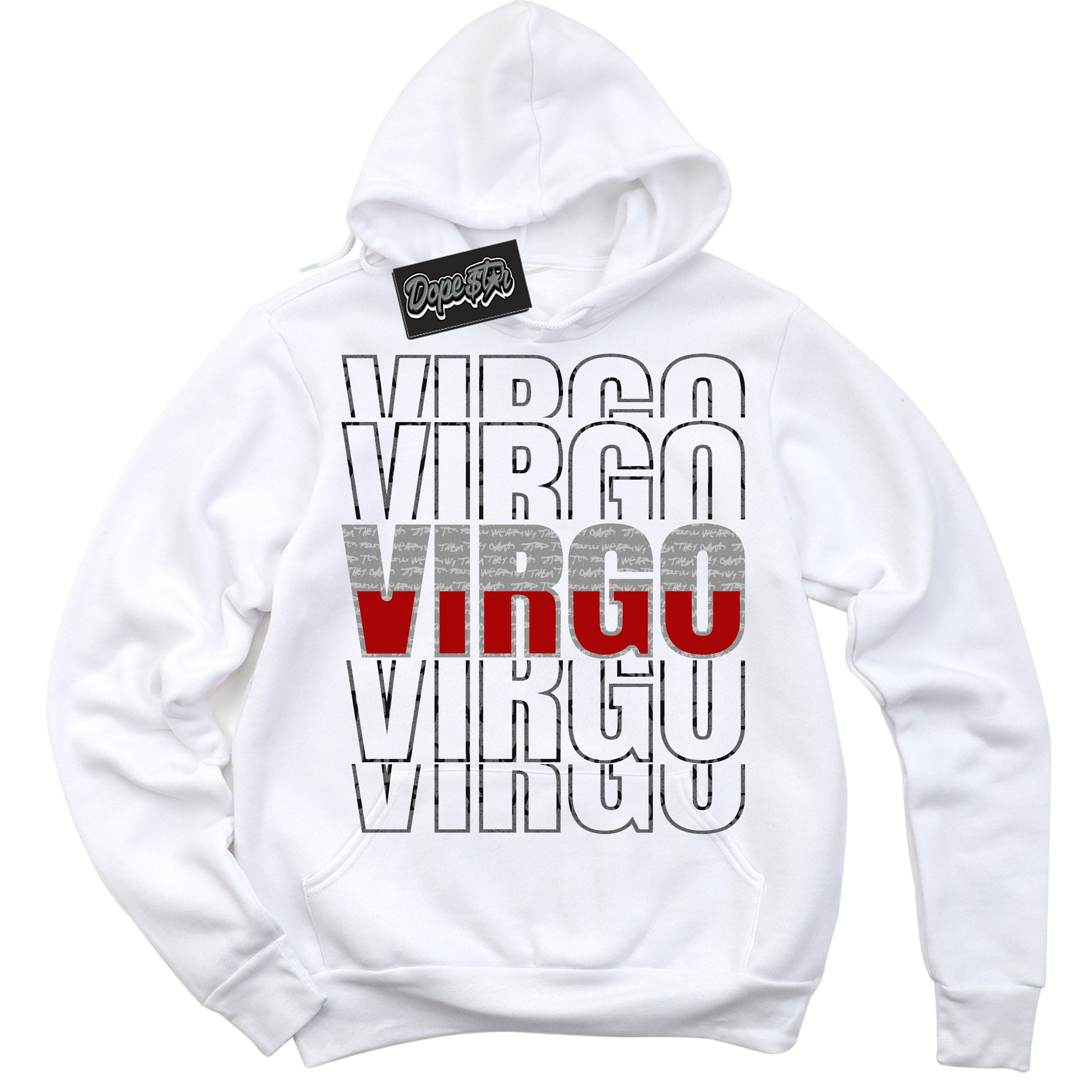 Cool White Hoodie with “ Virgo ”  design that Perfectly Matches Rebellionaire 1s Sneakers.