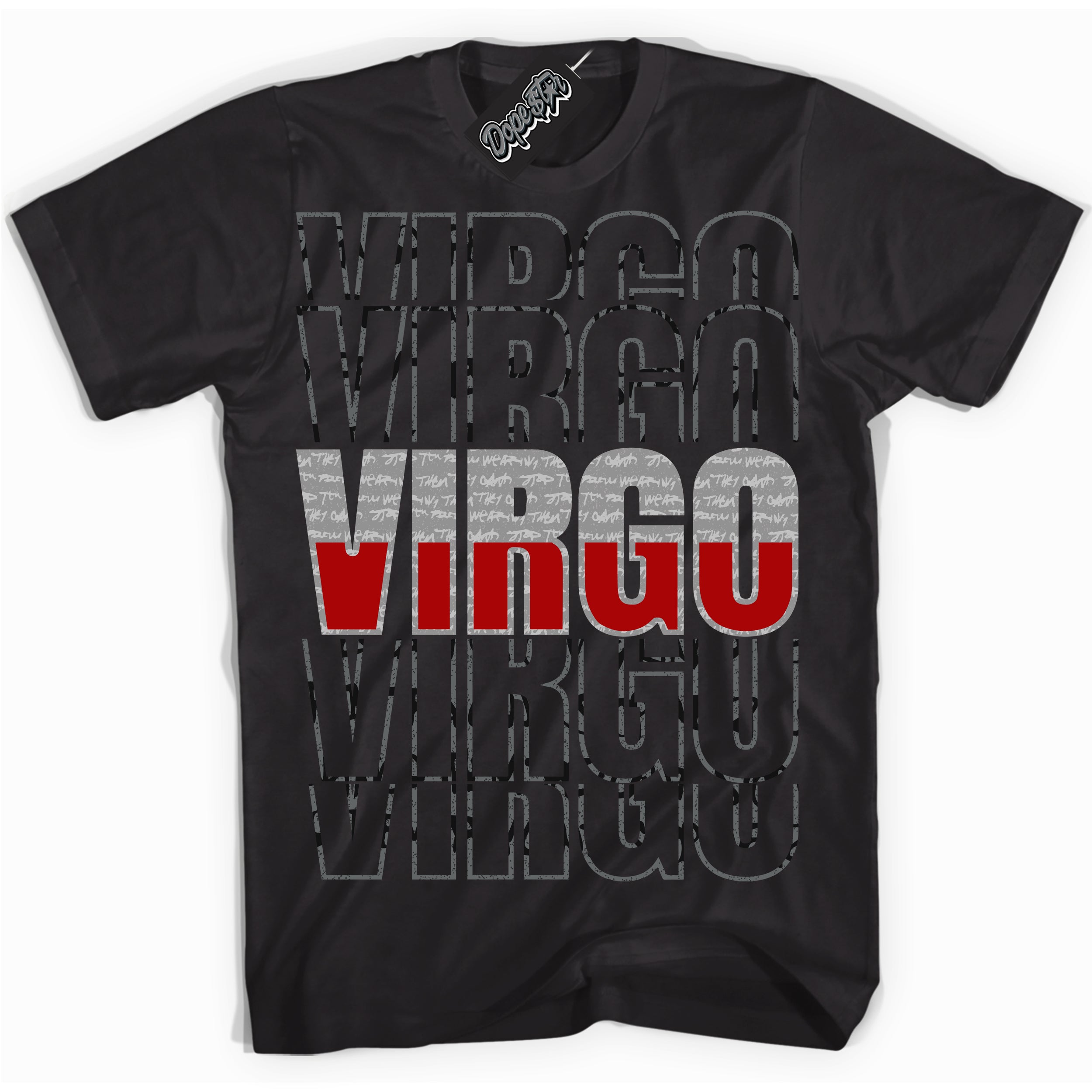 Cool Black Shirt with “ Virgo” design that perfectly matches Rebellionaire 1s Sneakers.