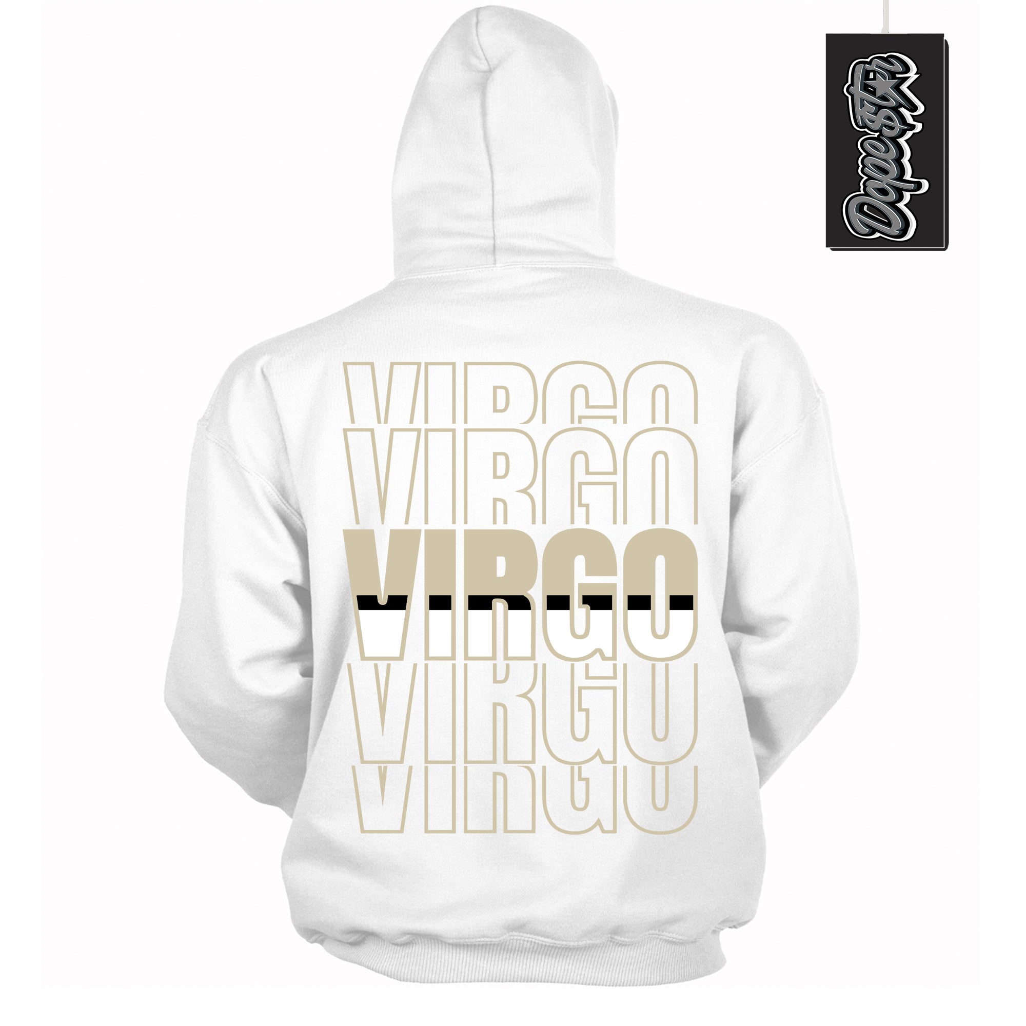 Cool White Hoodie with “ Virgo ”  design that Perfectly Matches Gratitude 11s Sneakers.