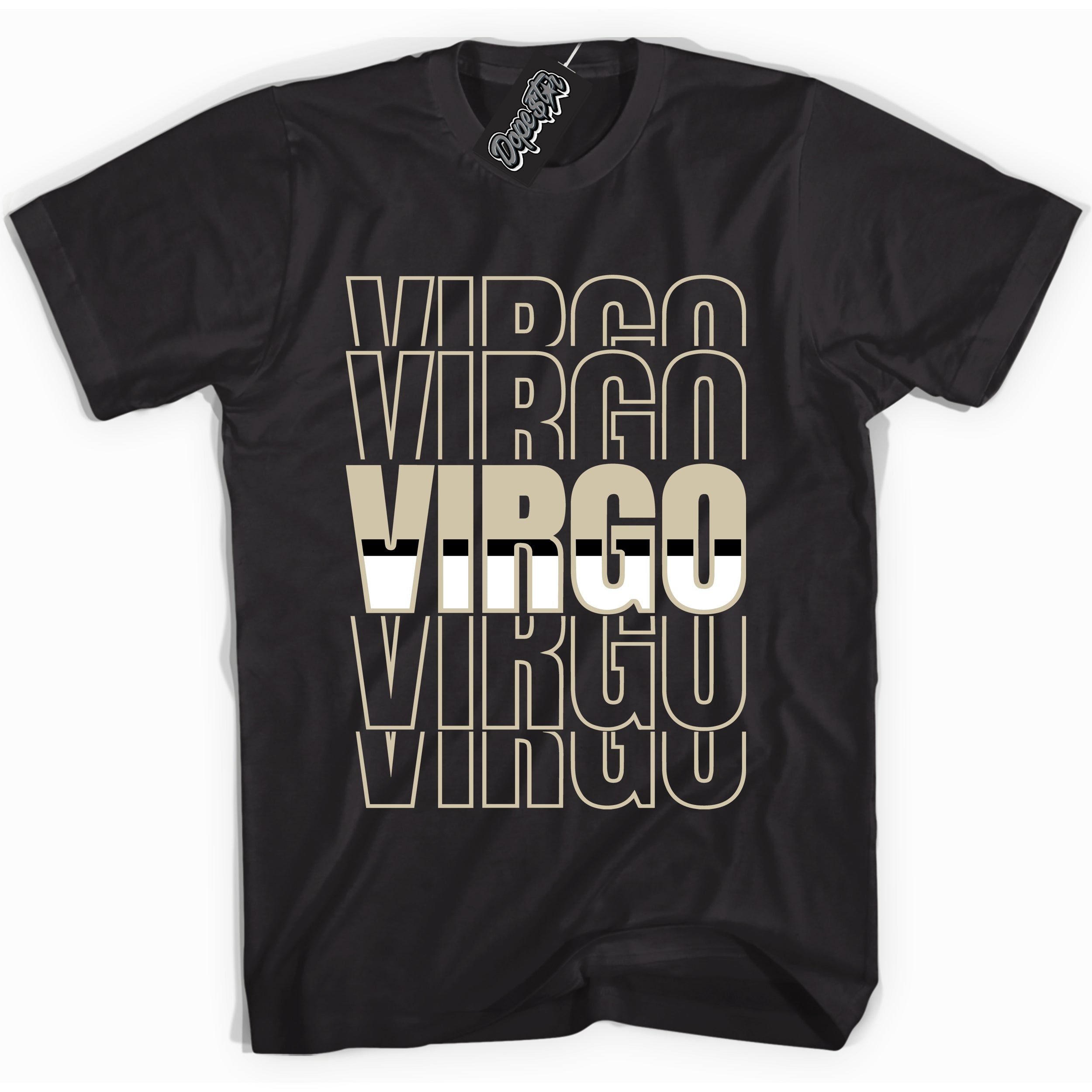 Cool Black Shirt with “ Virgo” design that perfectly matches Gratitude 11s Sneakers.