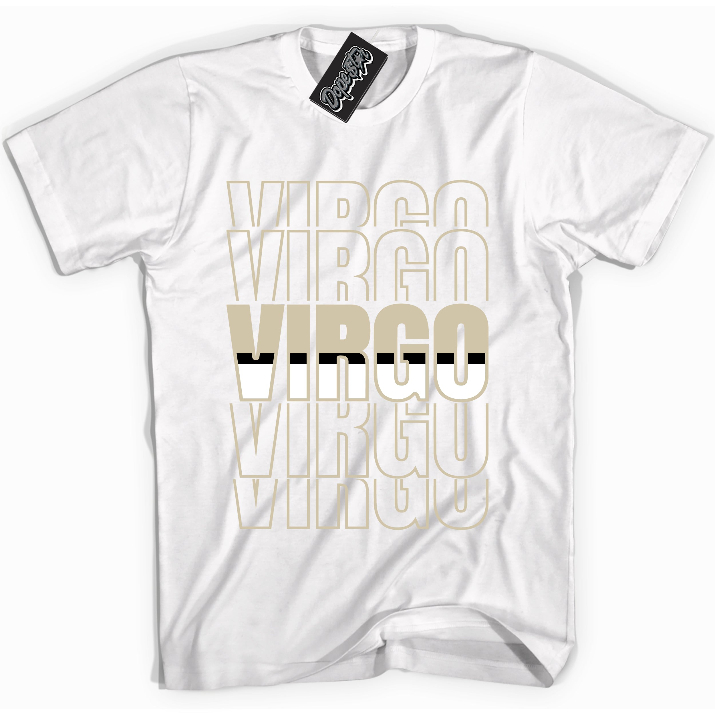 Cool White Shirt with “ Virgo” design that perfectly matches Gratitude 11s Sneakers.