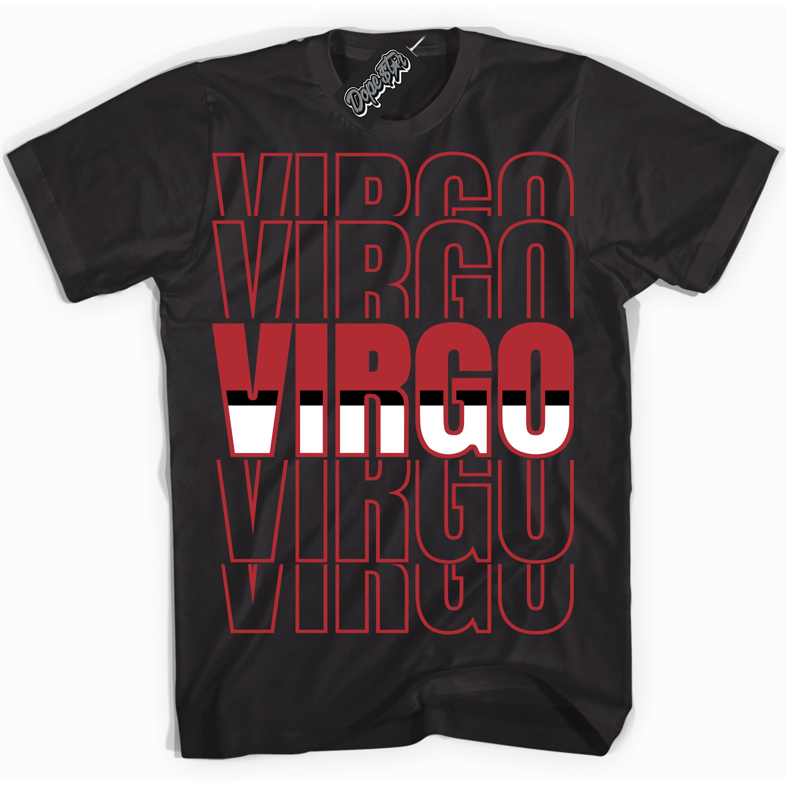 Cool Black graphic tee with “ Virgo ” print, that perfectly matches Lost And Found 1s sneakers 