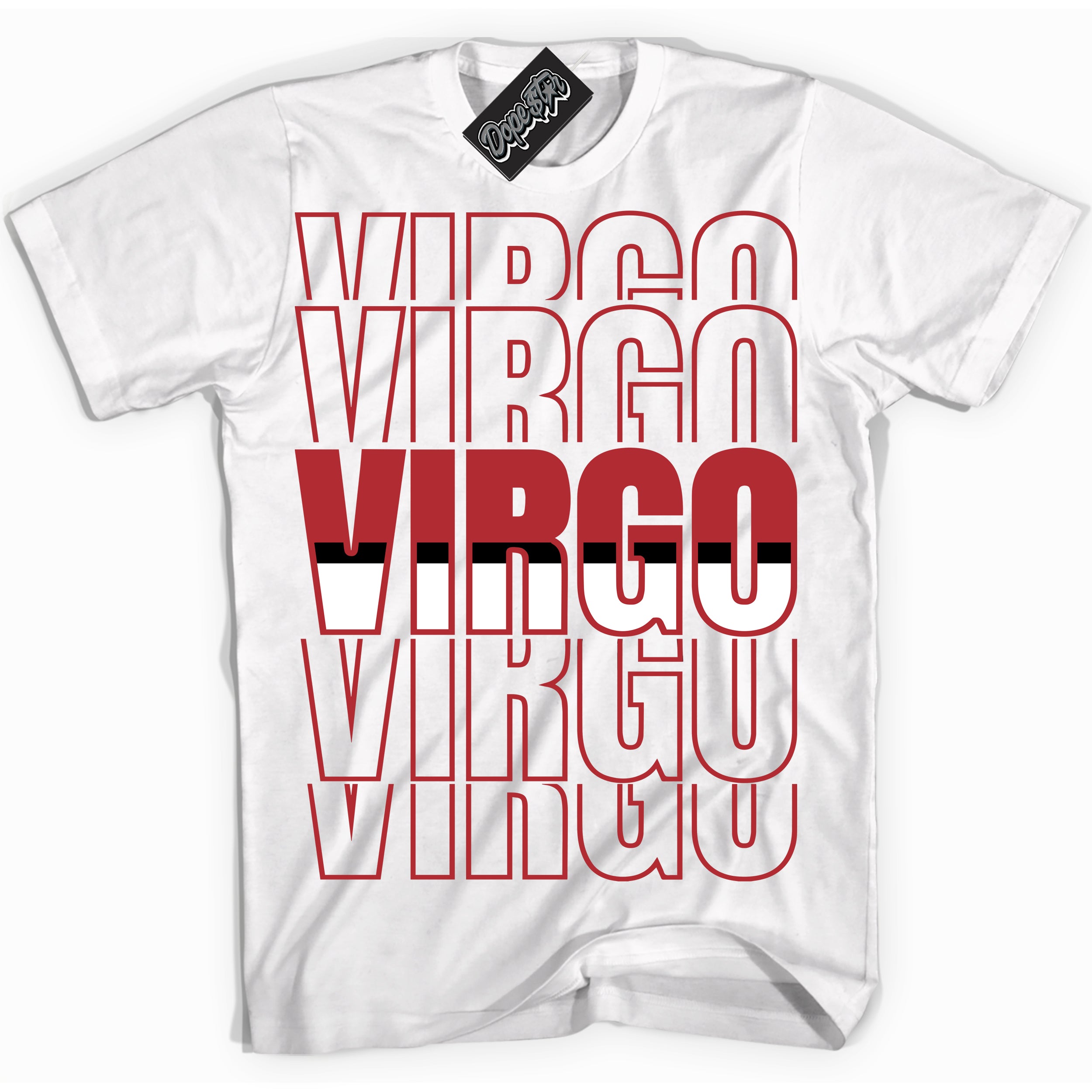 Cool White graphic tee with “ Virgo ” print, that perfectly matches Lost And Found 1s sneakers 