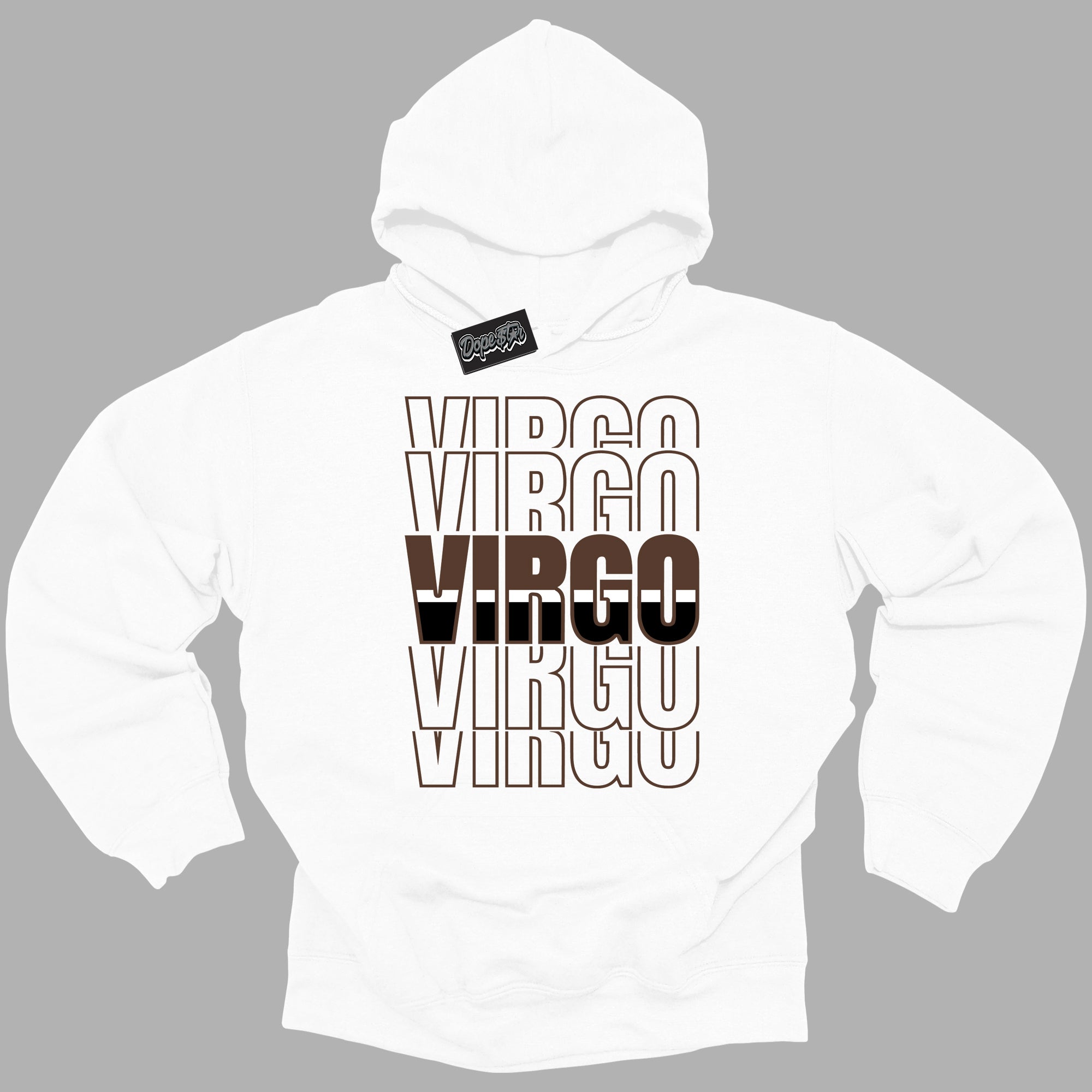 Cool White Graphic DopeStar Hoodie with “ Virgo “ print, that perfectly matches Palomino 1s sneakers