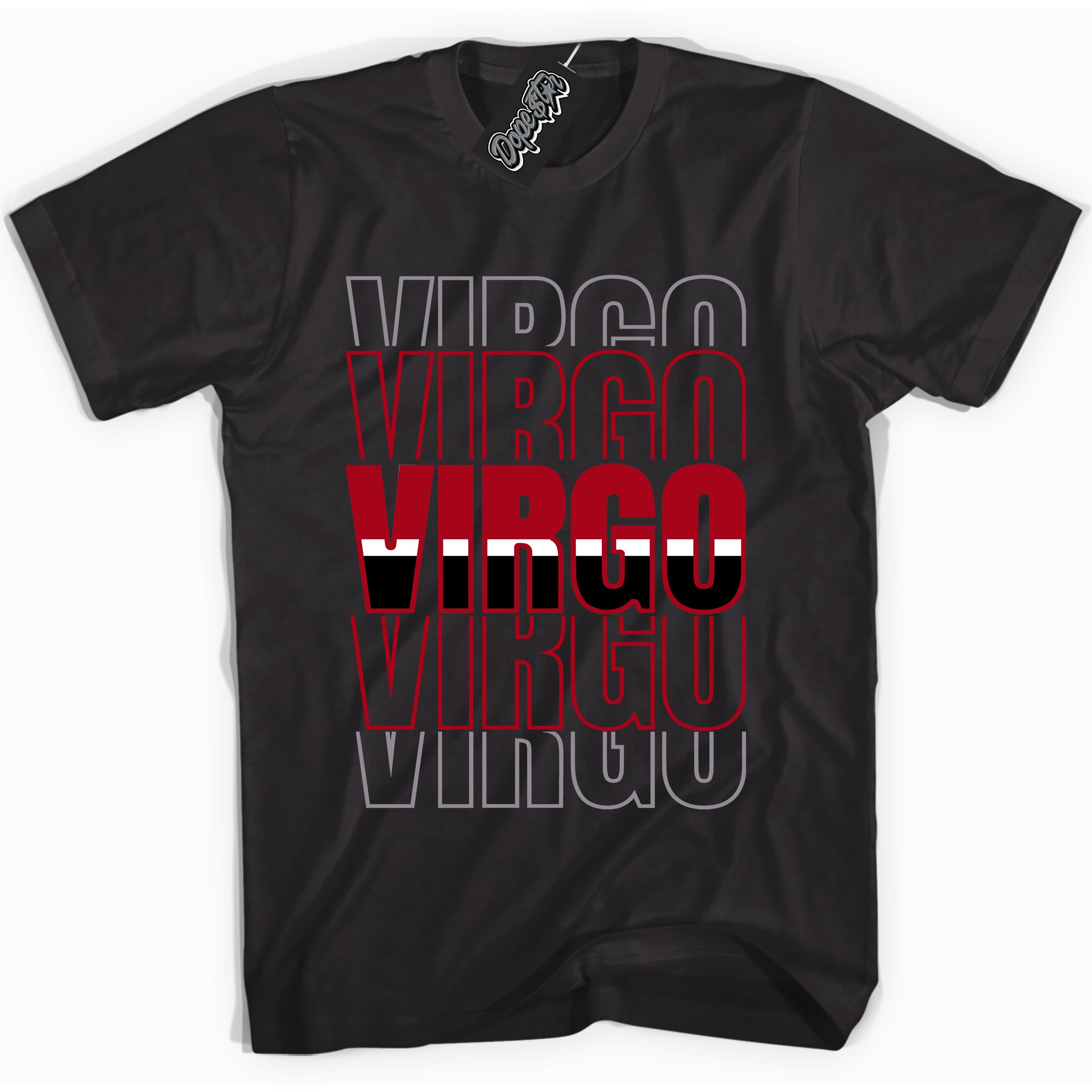 Cool Black Shirt with “ Virgo” design that perfectly matches Bred Reimagined 4s Jordans.