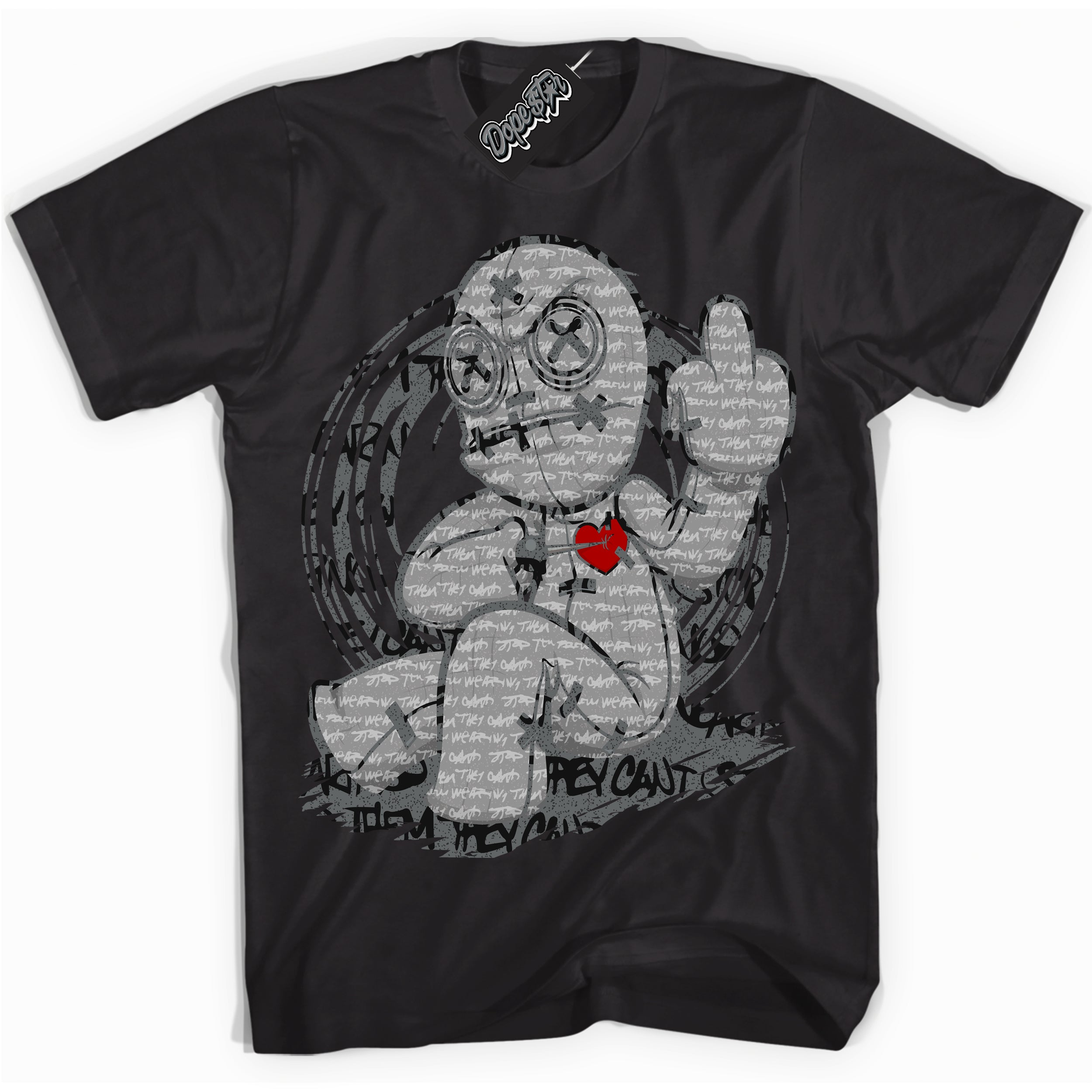 Cool Black Shirt with “ VooDoo Doll ” design that perfectly matches Rebellionaire 1s Sneakers.