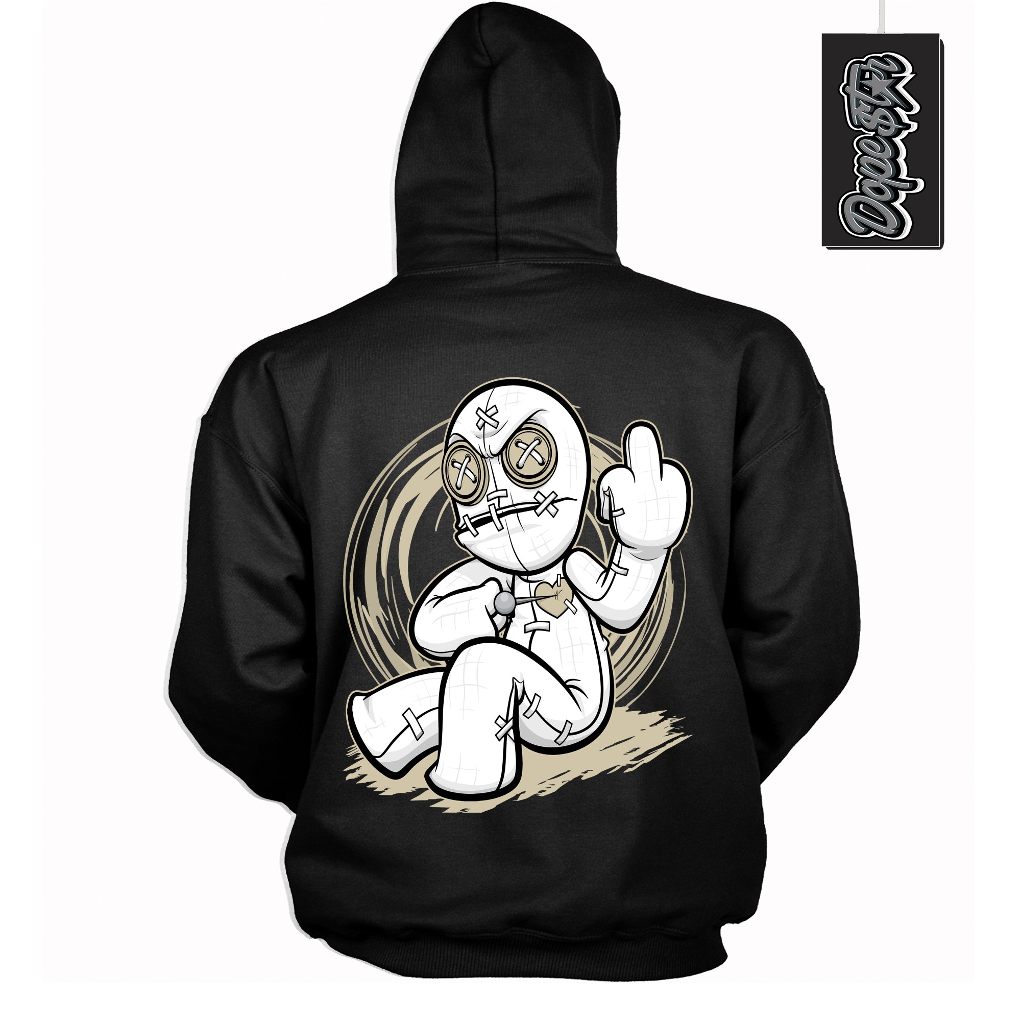 Cool Black Hoodie with “ VooDoo Doll ”  design that Perfectly Matches  Gratitude 11s Sneakers.