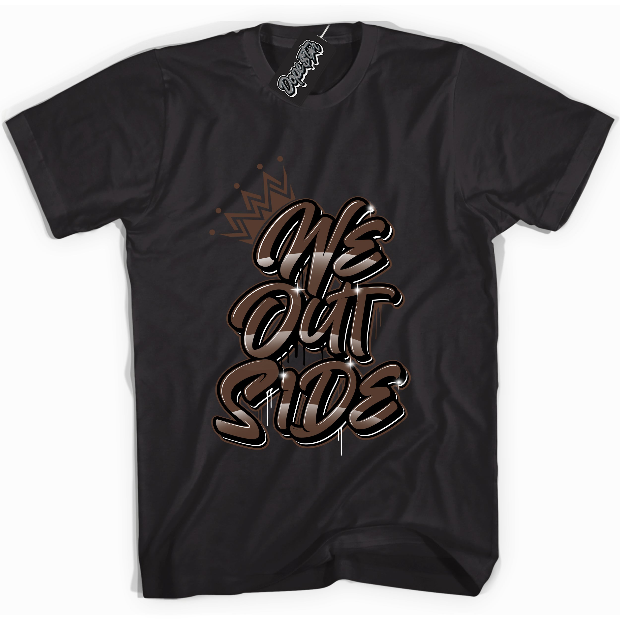Cool Black graphic tee with “ We Outside ” design, that perfectly matches Palomino 1s sneakers 