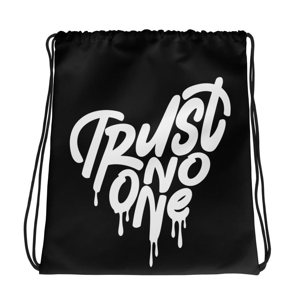 1s Mid Diamond Drawstring Bag Trust No One Heart - Sneaker Shirts Outlet