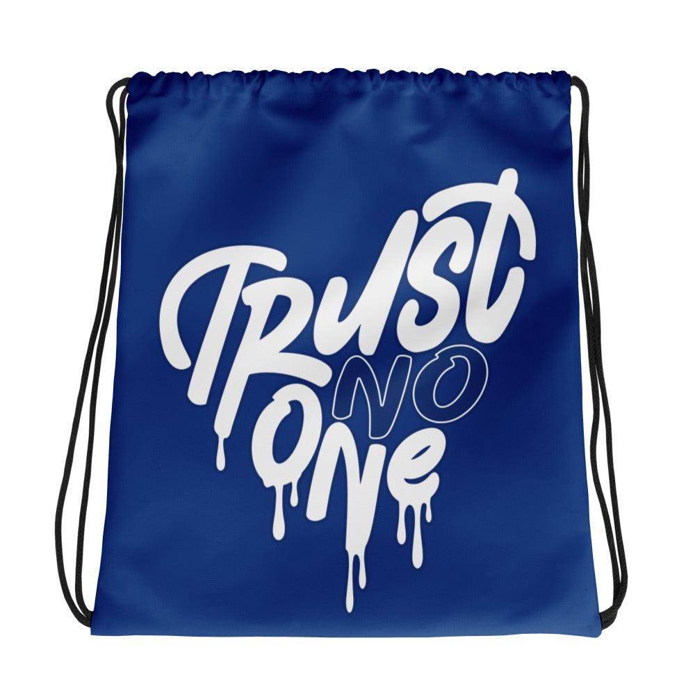 Air Ship A Ma Maniere Game Royal Drawstring Bag Trust No One Heart - Sneaker Shirts Outlet