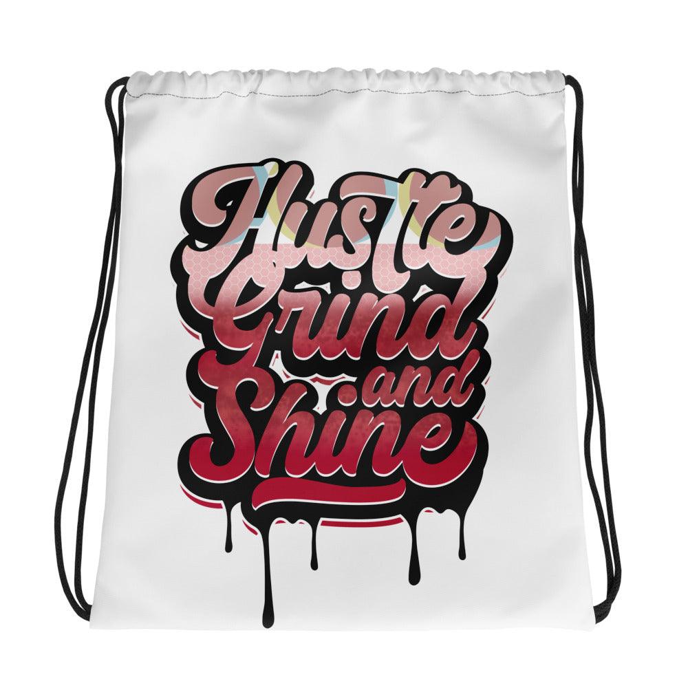 Amazing White Hustle Grind And Shine Drawstring Bag AIR JORDAN 1 Retro High OG NEXT CHAPTER SPIDER-VERSE photo.