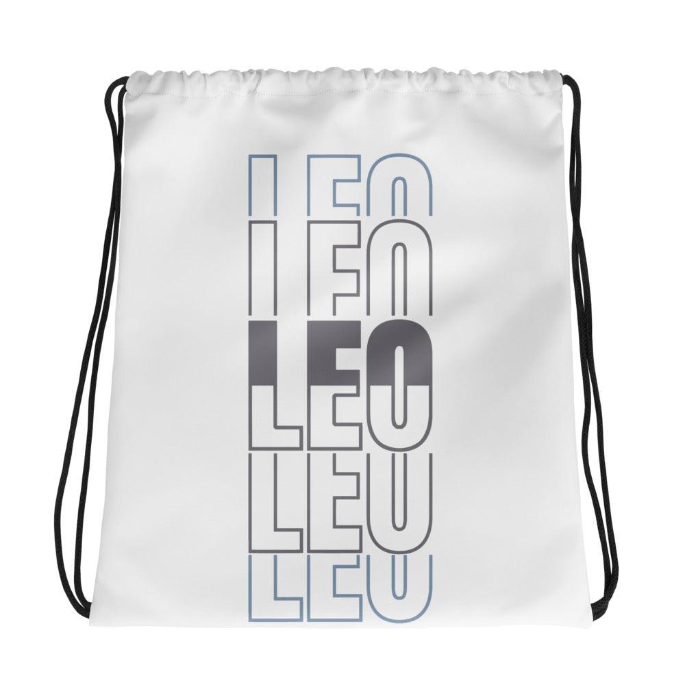 Amazing White LEO Drawstring Bag Air Jordan 11 Retro  Low Cement Grey photo.