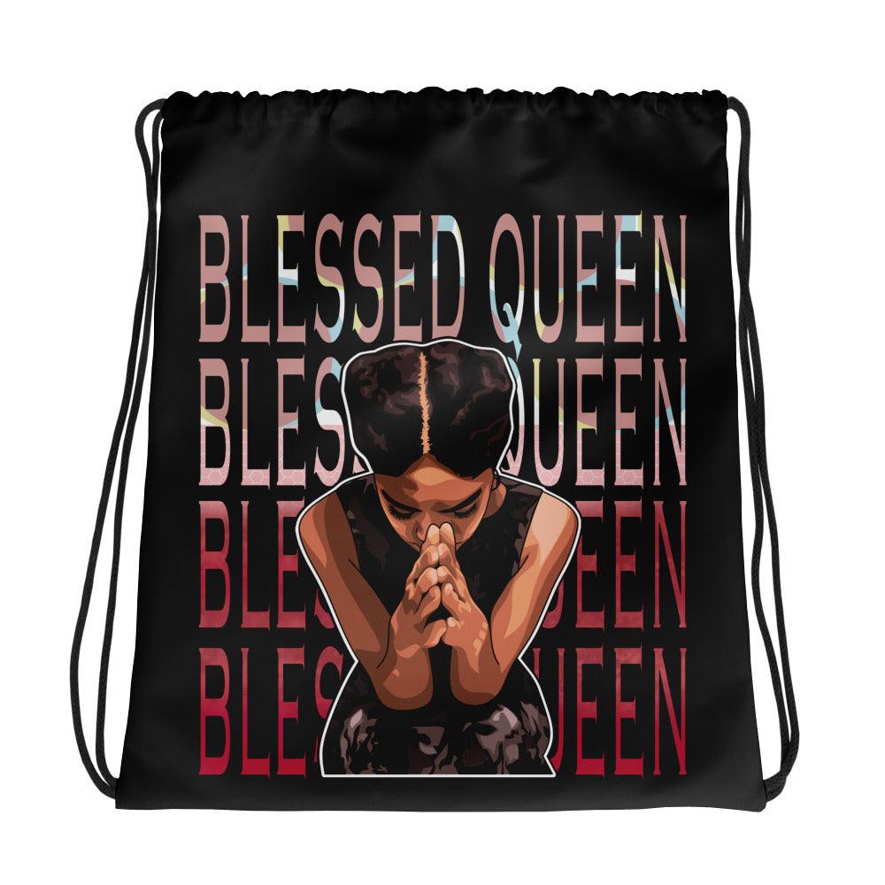 Amazing Black Blessed Queen Drawstring Bag AIR JORDAN 1 Retro High OG NEXT CHAPTER SPIDER-VERSE photo.