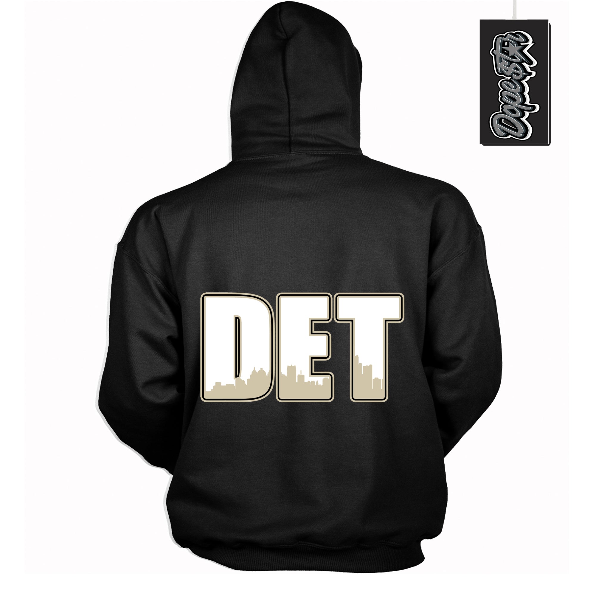 Cool Black Hoodie with “ Detroit ”  design that Perfectly Matches  Gratitude 11s Sneakers.