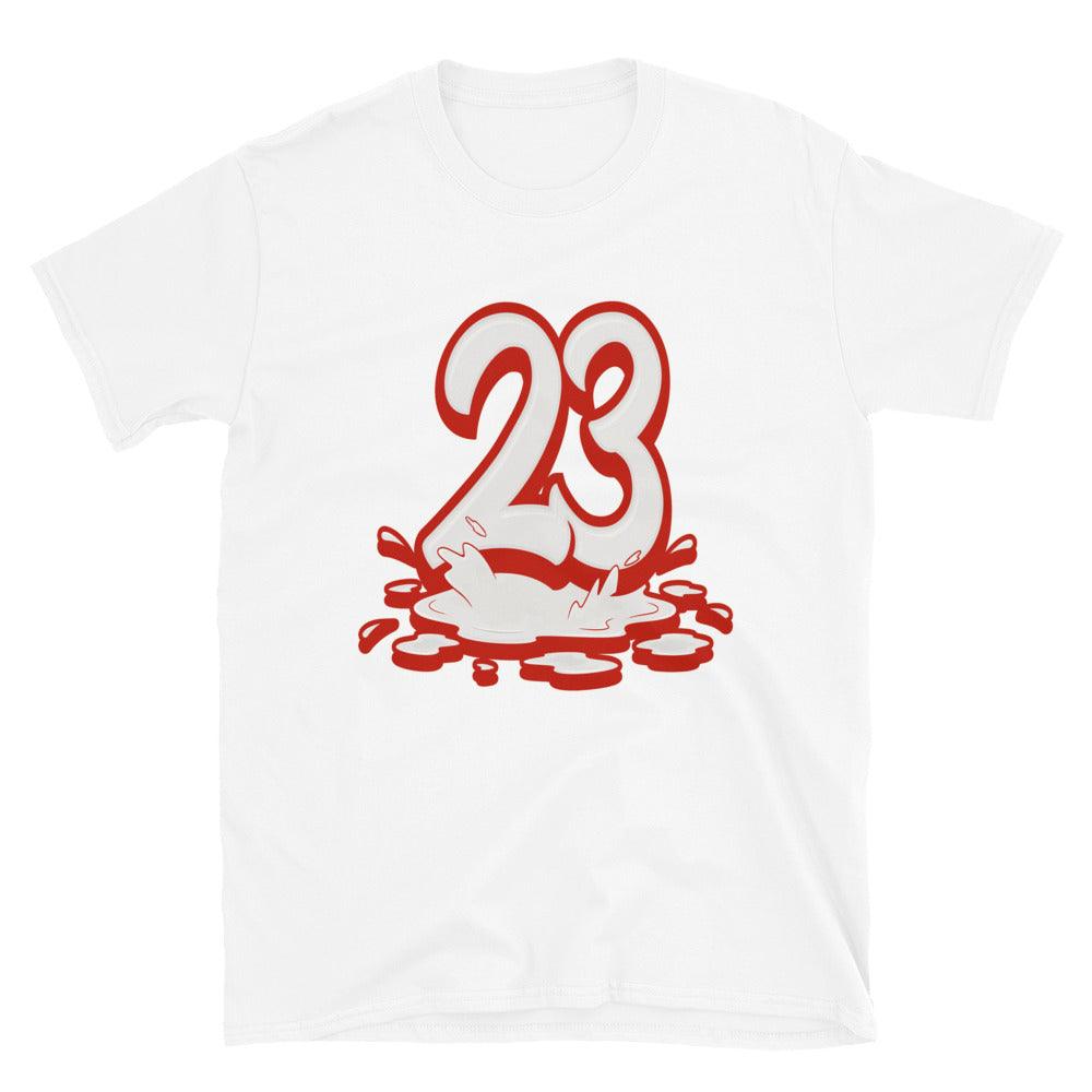 Nike Dunk High White Picante Red - 23 Melting - Sneaker Shirts Outlet