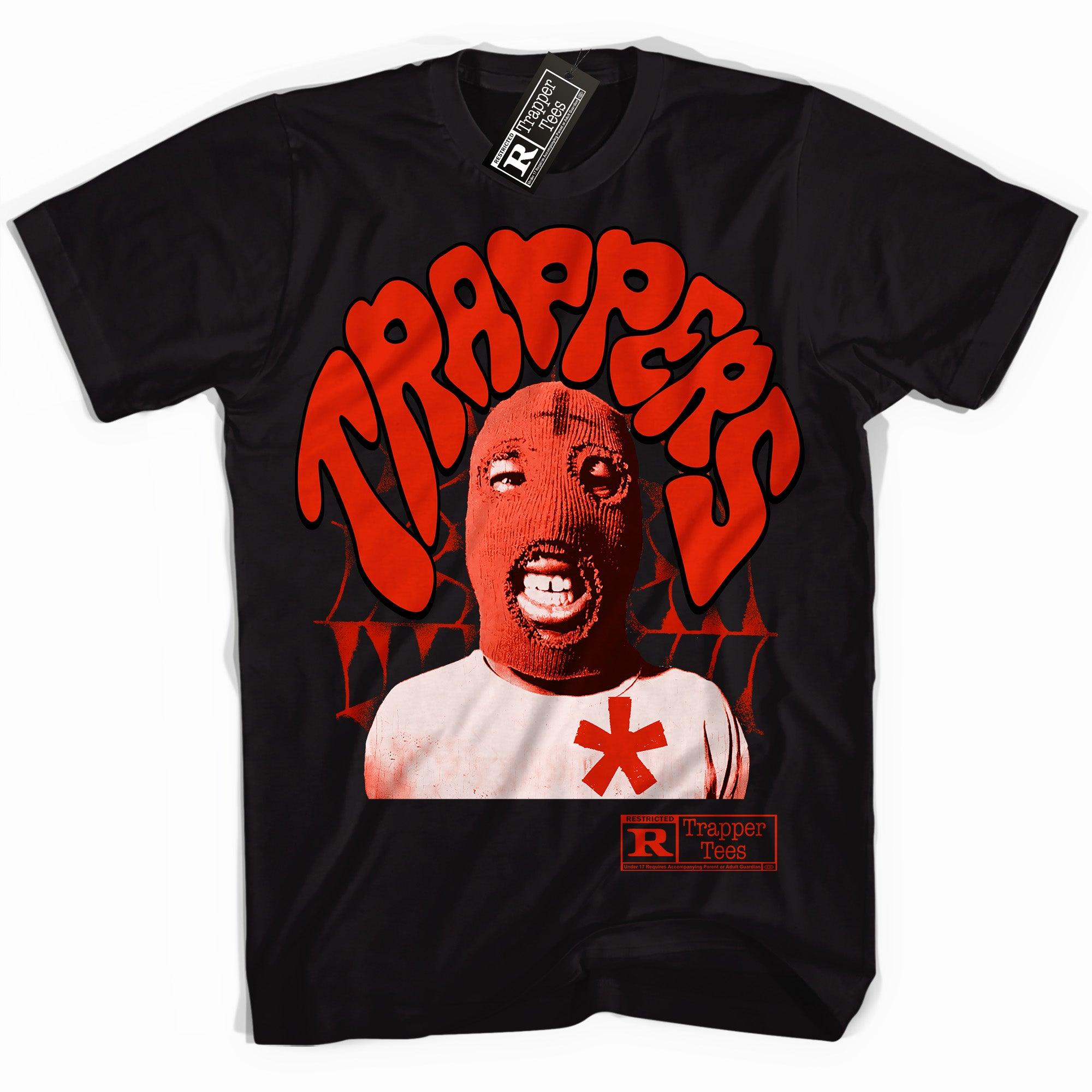 Cool Black graphic tee with “ Trapper Ski Mask ” print, that perfectly matches Air Jordan 11 Cherry sneakers 