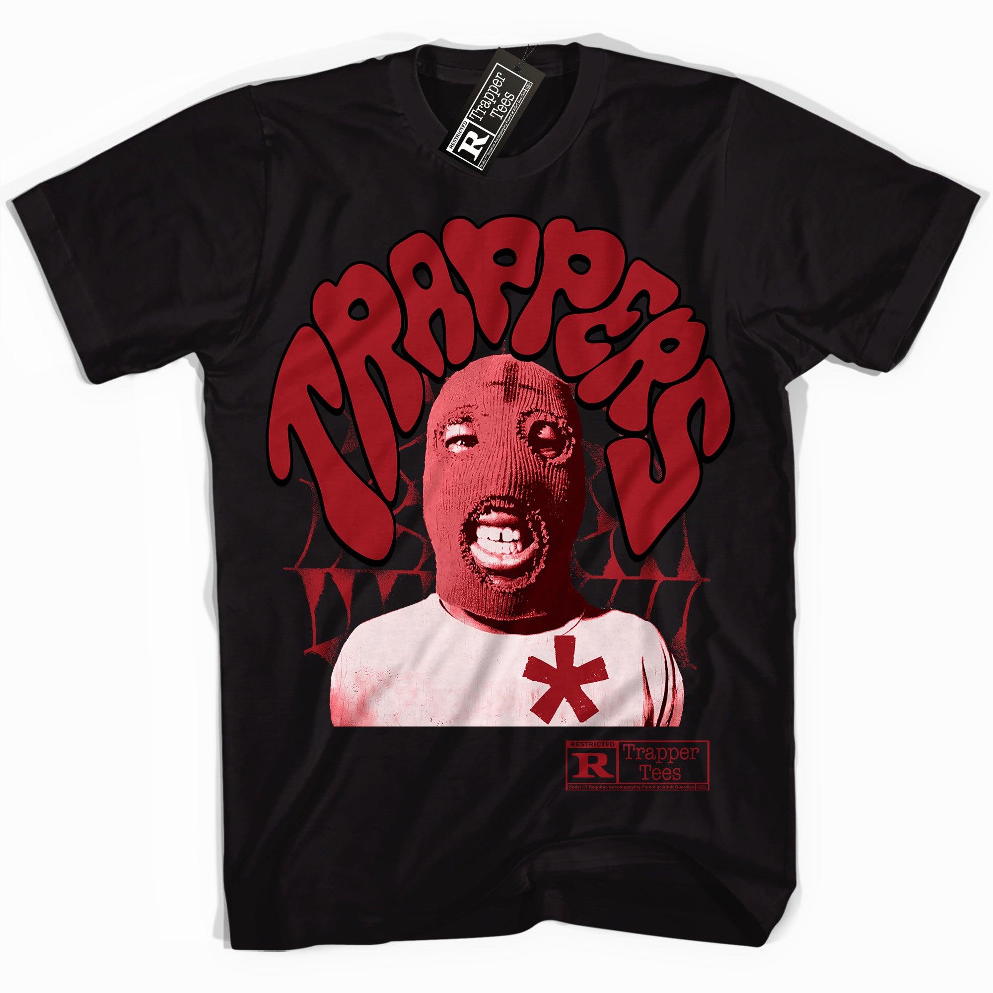Cool Black graphic tee with “ Trapper Ski Mask ” print, that perfectly matches Air Jordan 12 Cherry sneakers 