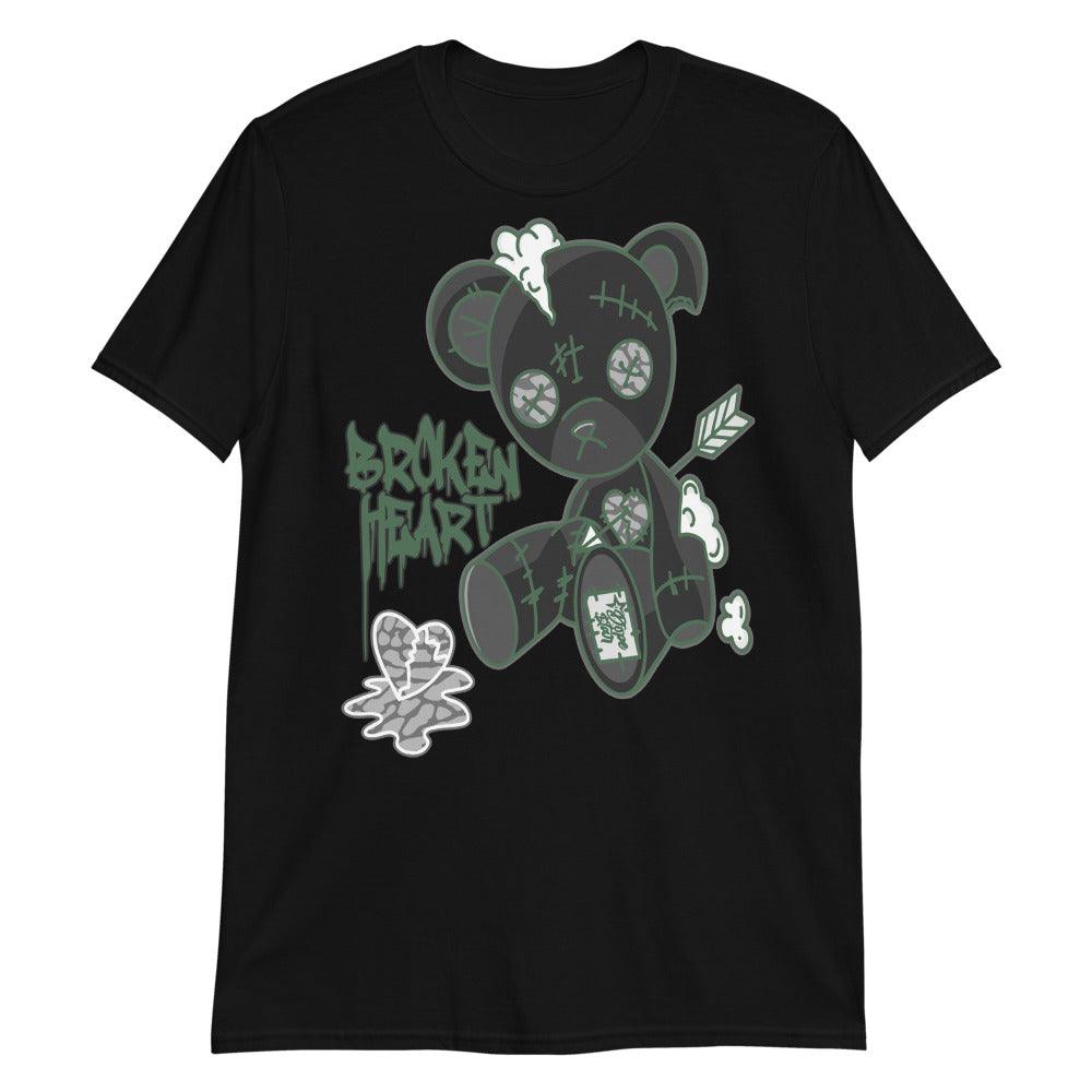 3 Pine Green Shirt Broken Heart Bear