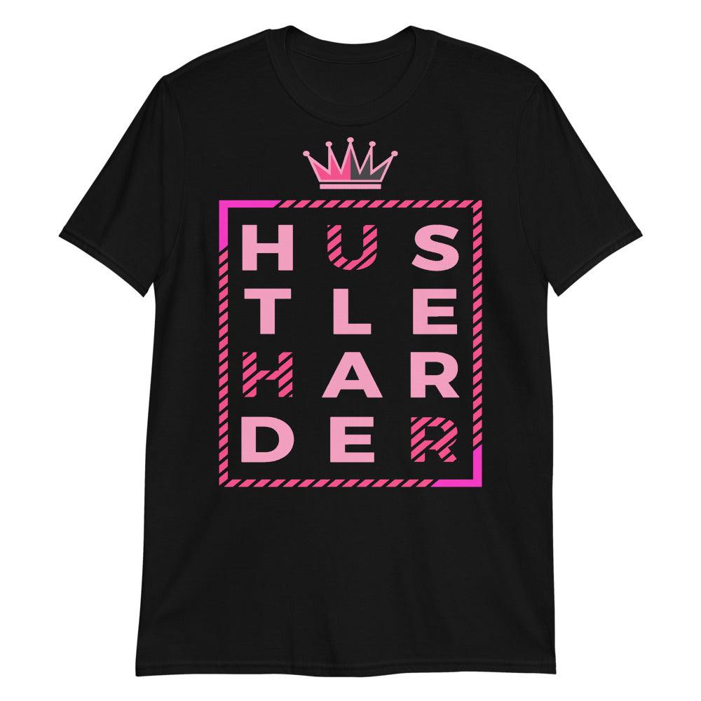 14s Low Shocking Pink Shirt Hustle Harder