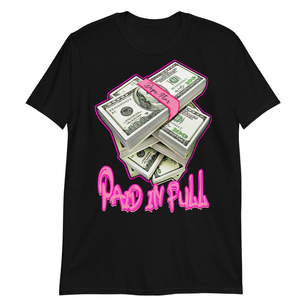 14s Low Shocking Pink Shirt Paid In Full