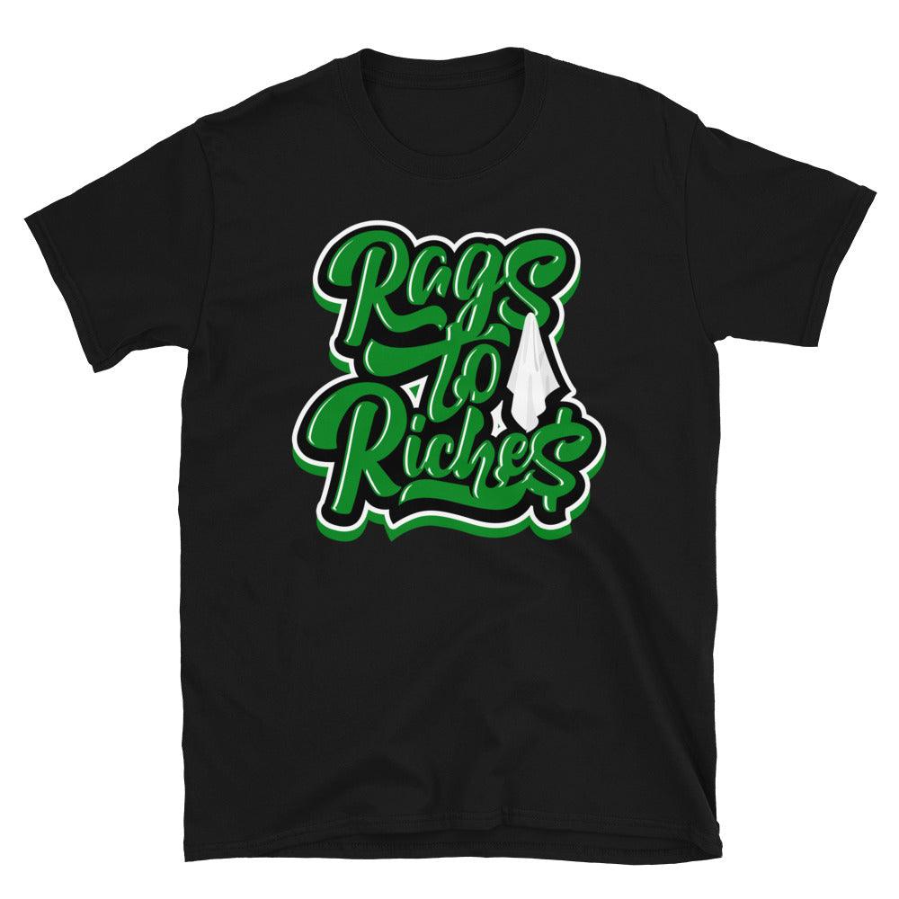 Air Jordan 1 Low Lucky Green Shirt - Rags To Riches - Sneaker Shirts Outlet