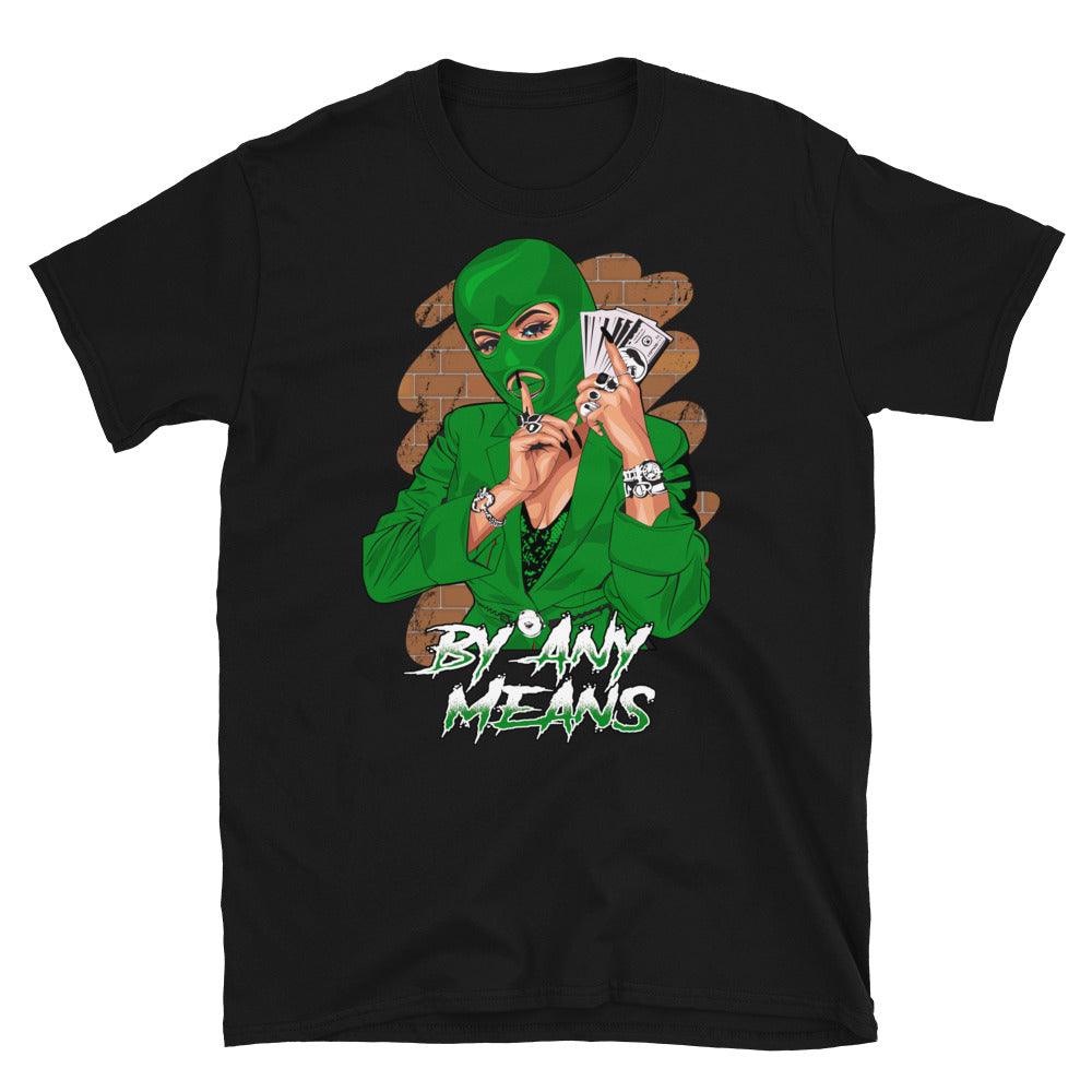 Air Jordan 1 Low Lucky Green Shirt - By Any Means - Sneaker Shirts Outlet