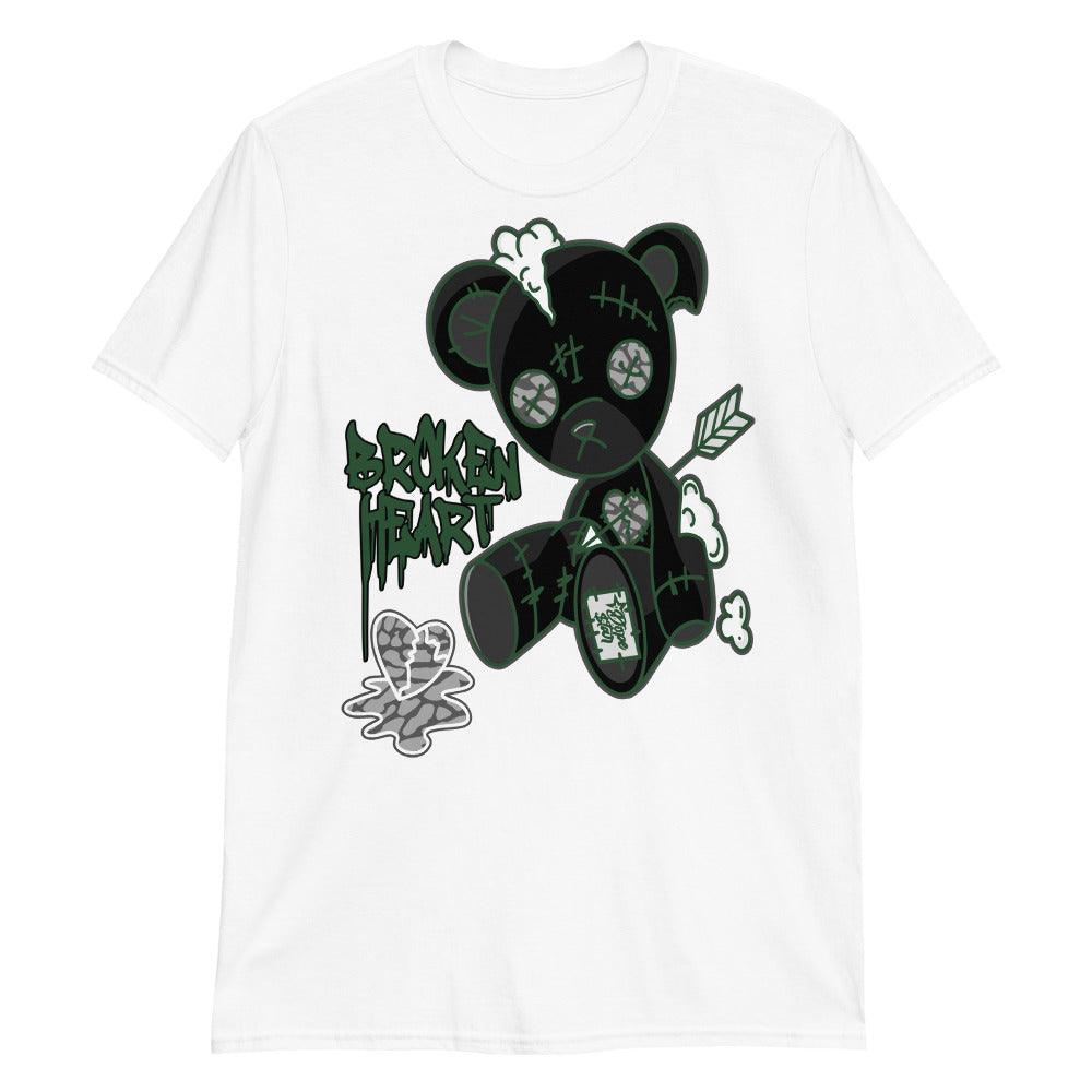 3 Pine Green Shirt Broken Heart Bear