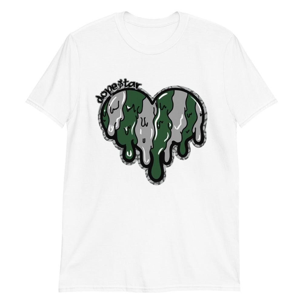 Melting Heart TShirt Match 3 Pine Green