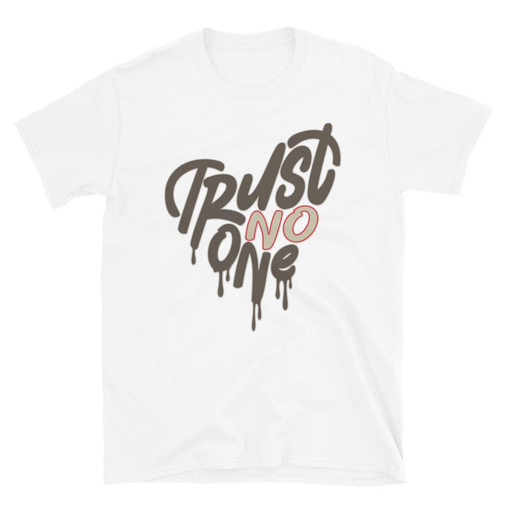 1s Travis Scott Low Reverse Mocha Shirt Trust No One Heart - Sneaker Shirts Outlet