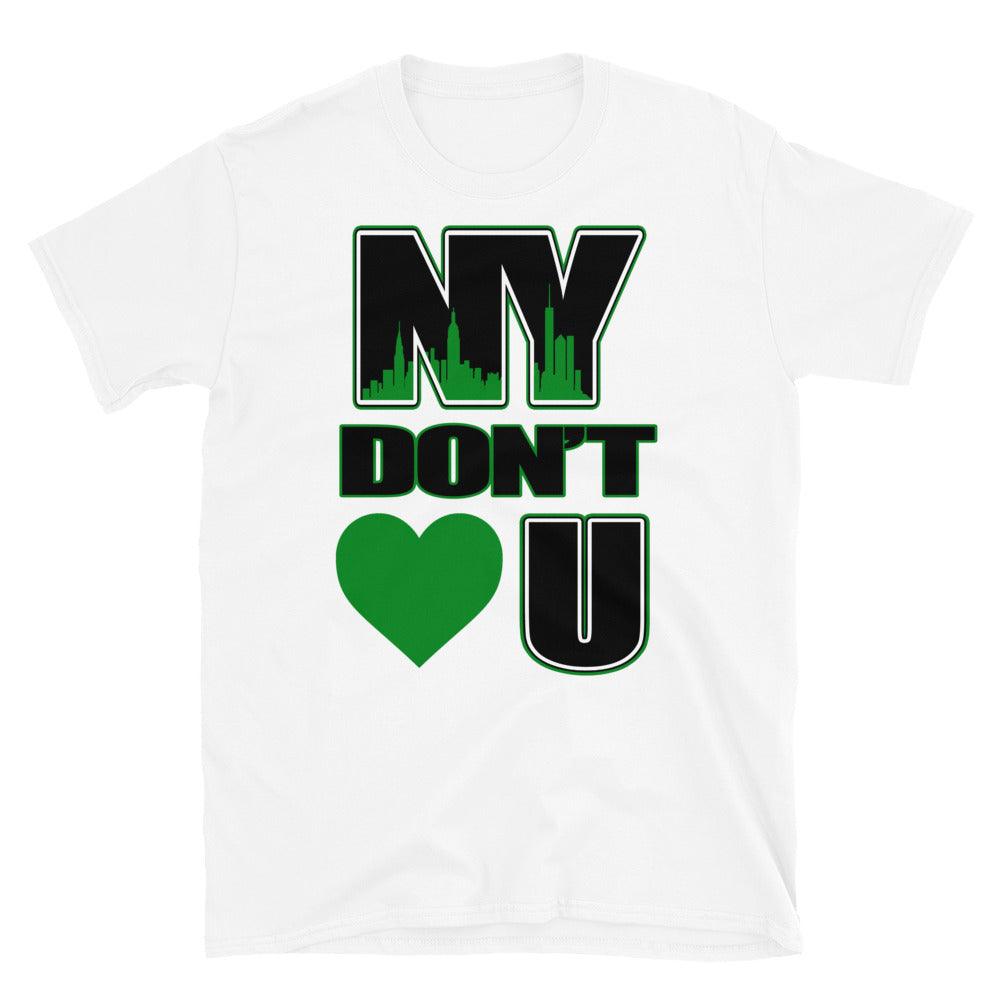 Air Jordan 1 Low Lucky Green Shirt - NY Don't Love You - Sneaker Shirts Outlet