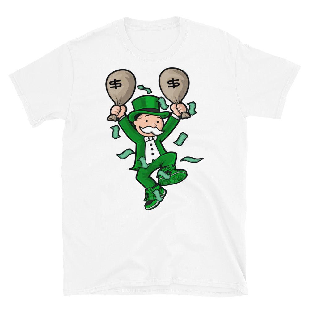 Air Jordan 1 Low Lucky Green Shirt - Monopoly Man - Sneaker Shirts Outlet