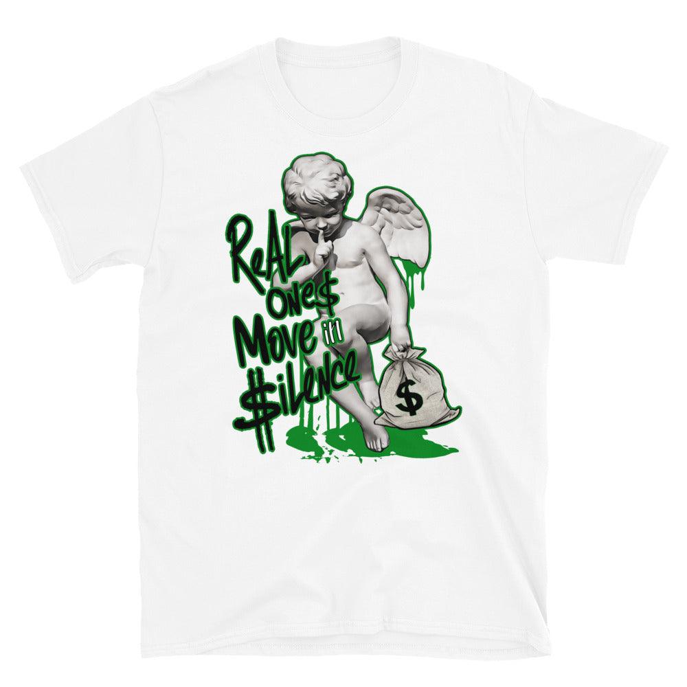 Air Jordan 1 Low Lucky Green Shirt - Real Ones Move In Silence - Sneaker Shirts Outlet