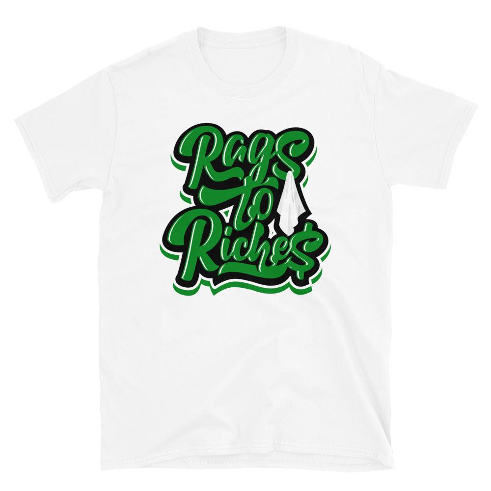 Air Jordan 1 Low Lucky Green Shirt - Rags To Riches - Sneaker Shirts Outlet