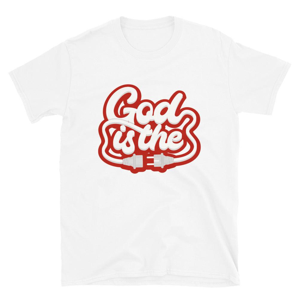 Nike Dunk High White Picante Red - God Is The Plug - Sneaker Shirts Outlet