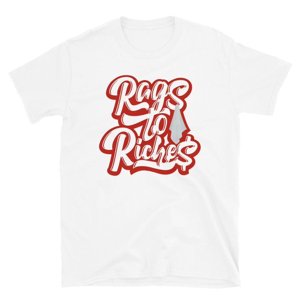 Nike Dunk High White Picante Red - Rags To Riches - Sneaker Shirts Outlet
