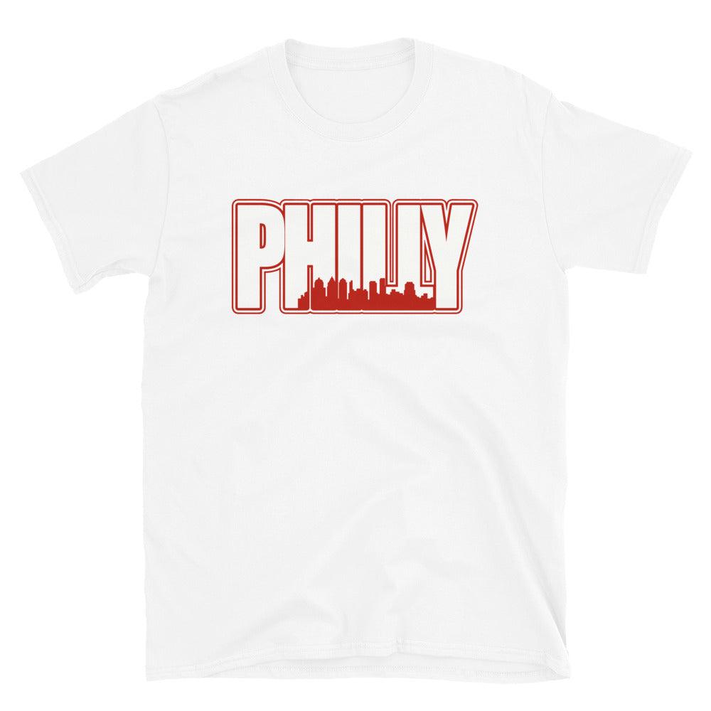 Nike Dunk High White Picante Red - Philly - Sneaker Shirts Outlet