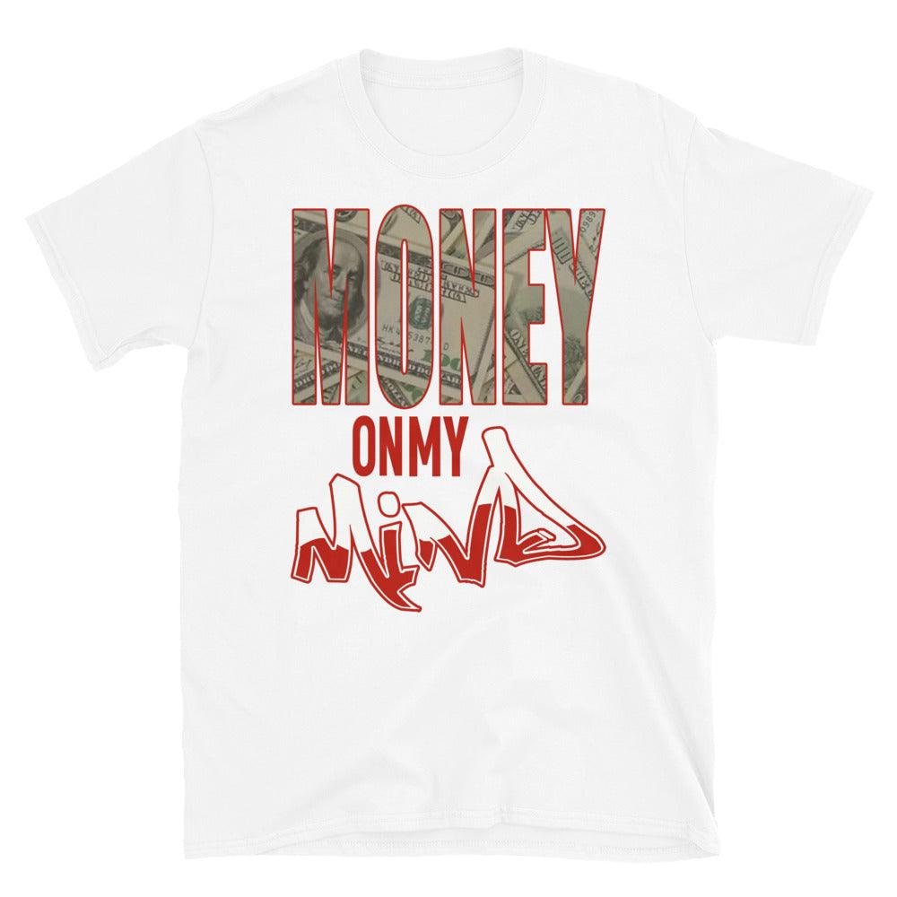 Nike Dunk High White Picante Red - Money On My Mind - Sneaker Shirts Outlet