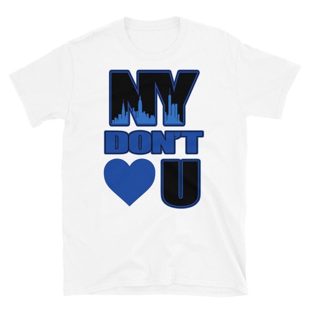 Air Jordan 12 Retro Black Game Royal - New York Don't Love You - Sneaker Shirts Outlet