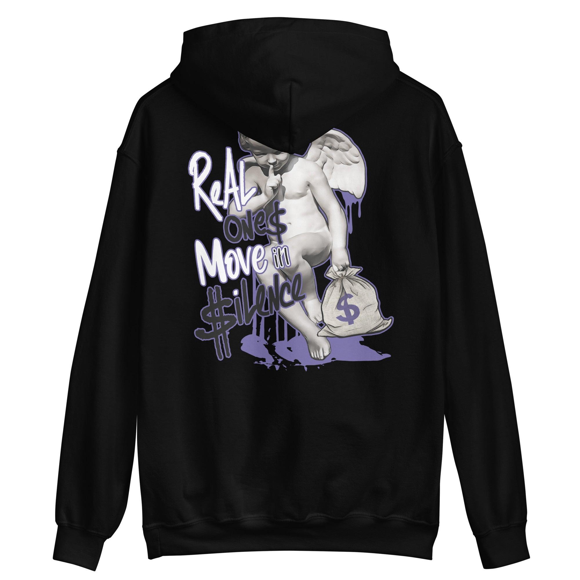 1s Mid White Black Purple Hoodie Real Ones - Sneaker Shirts Outlet