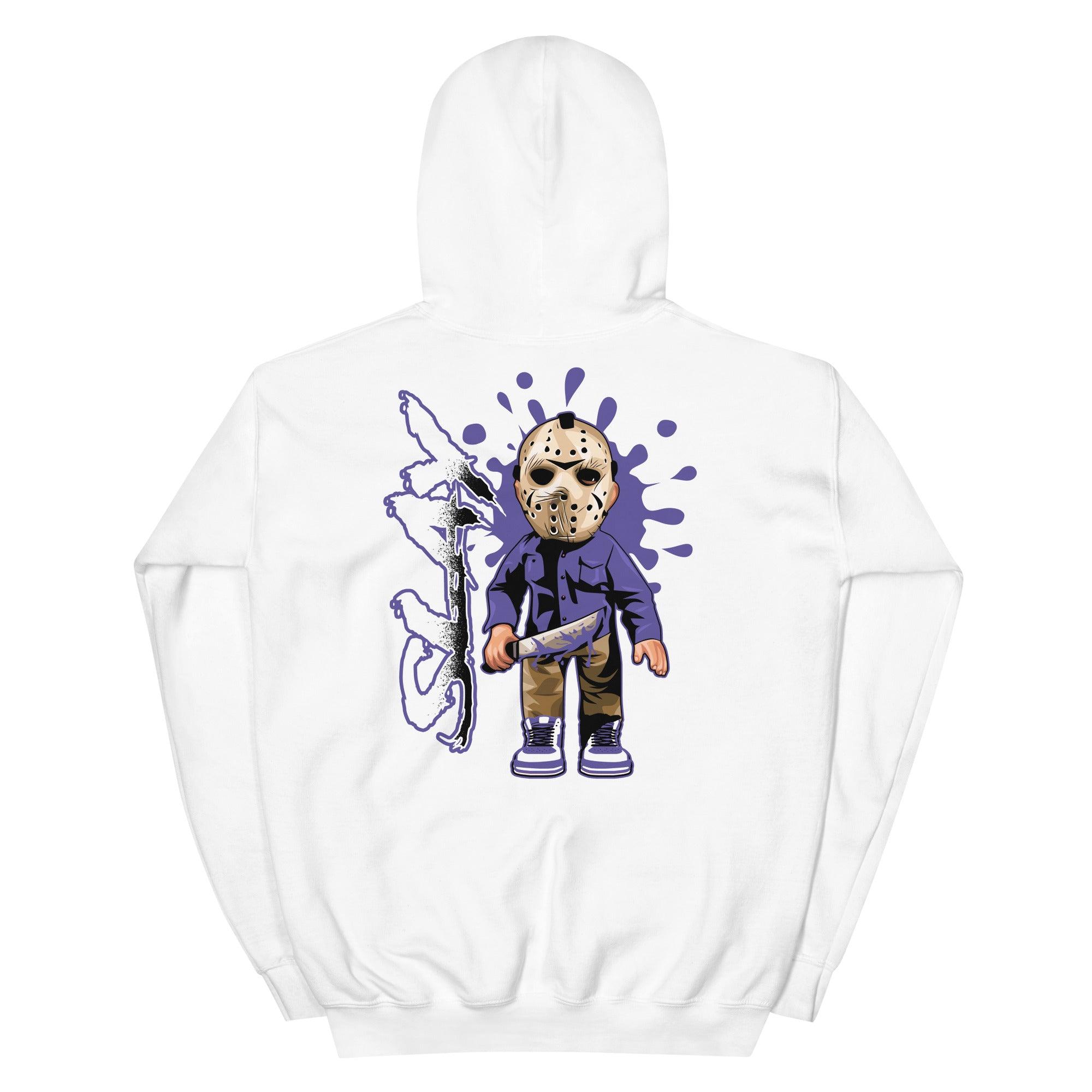 1 Mid White Black Purple Hoodie Slay - Sneaker Shirts Outlet